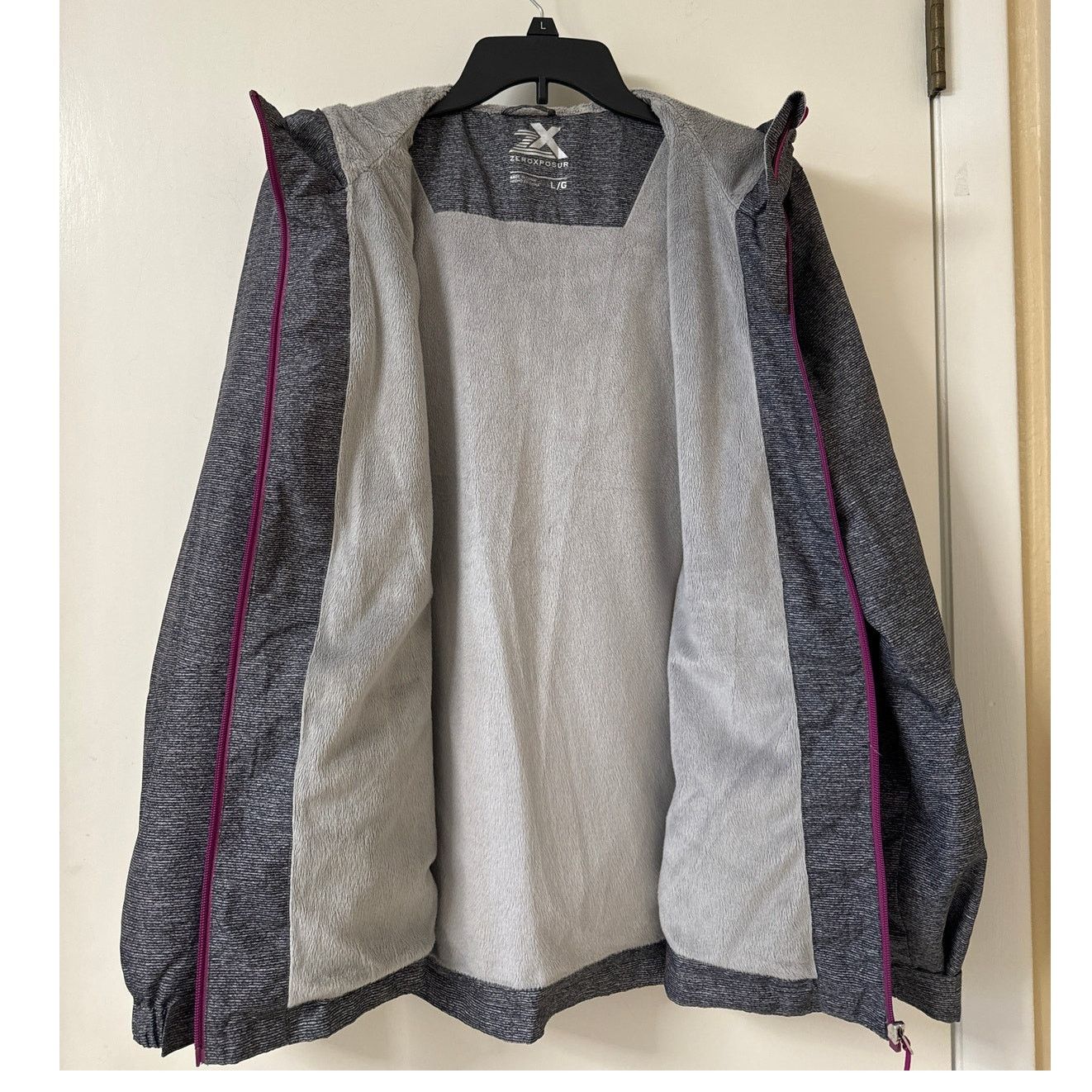 Other ZeroXposur Large Heather Gray Fleece Lined Jacket Hooded Size L / US 10 / IT 46 - 7 Thumbnail