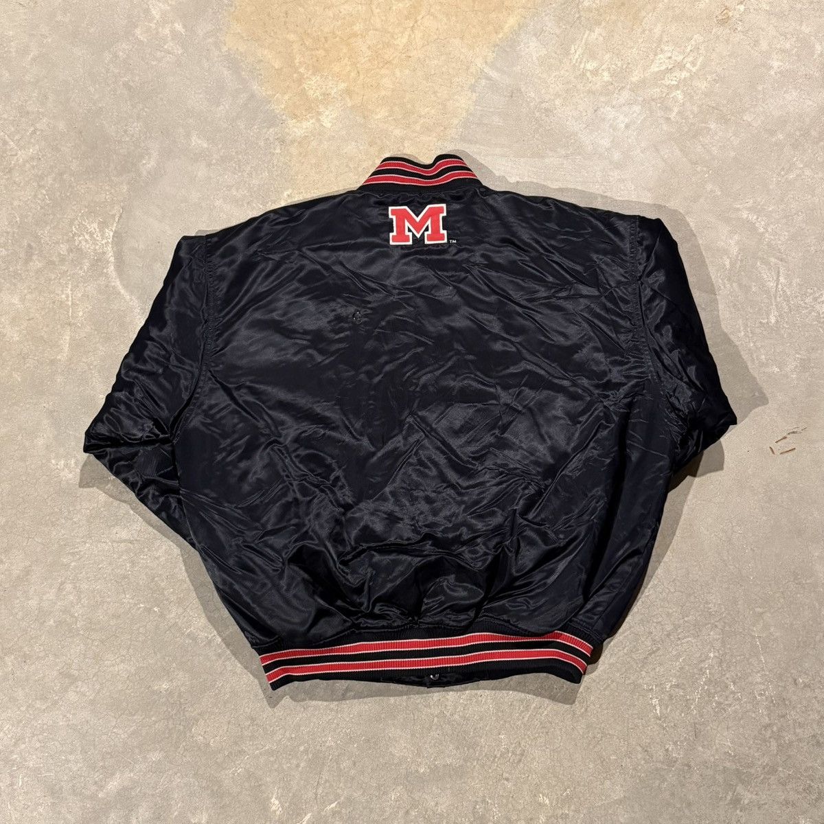 Vintage Vtg 2000s University of Maryland Satin Bomber Jacket Starter Size US L / EU 52-54 / 3 - 8 Thumbnail
