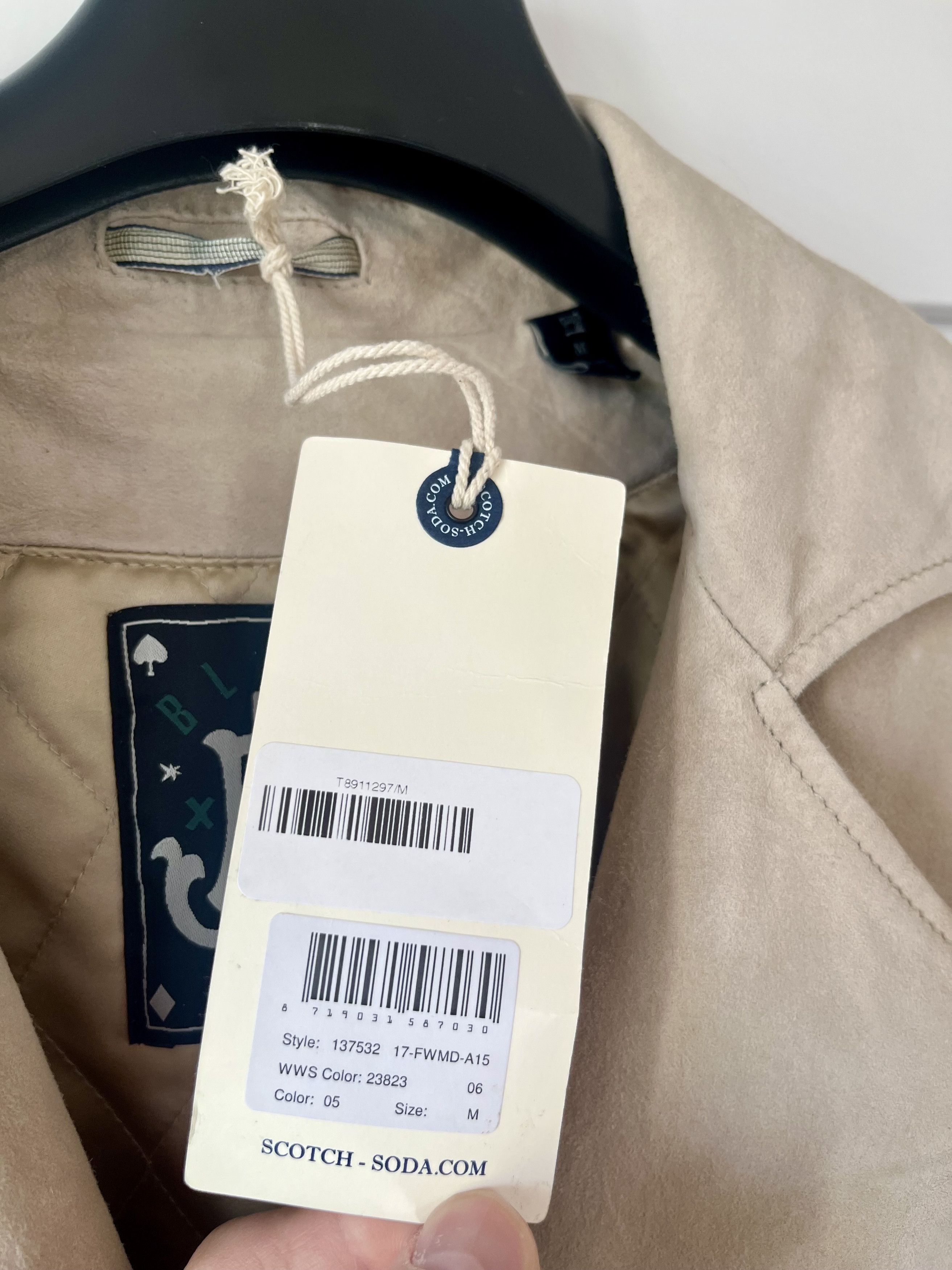 Scotch & Soda Scotch & Soda Amsterdam Blauw Suede Biker Jacket Size M Size US M / EU 48-50 / 2 - 5 Thumbnail