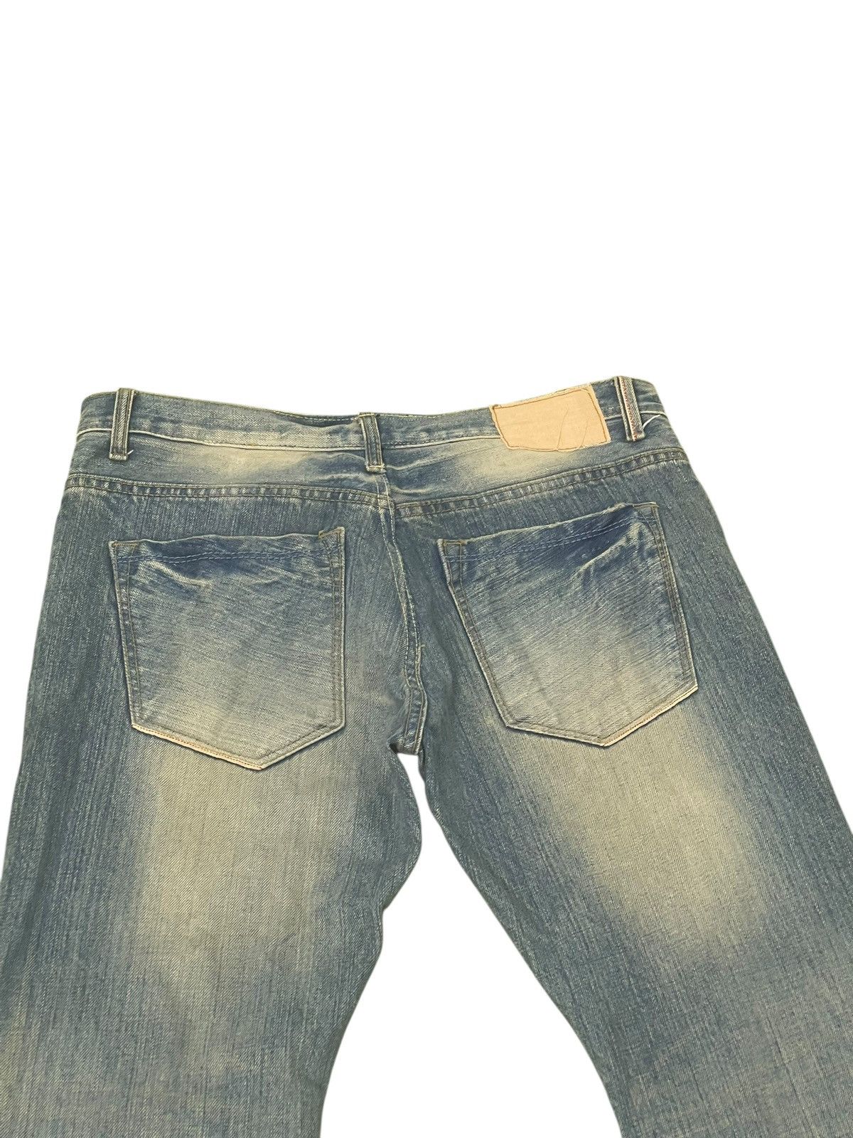 Japanese Brand Flare Jeans Izreel Faded Distress Boot Cut 2🟦5 Size US 31 - 17 Thumbnail