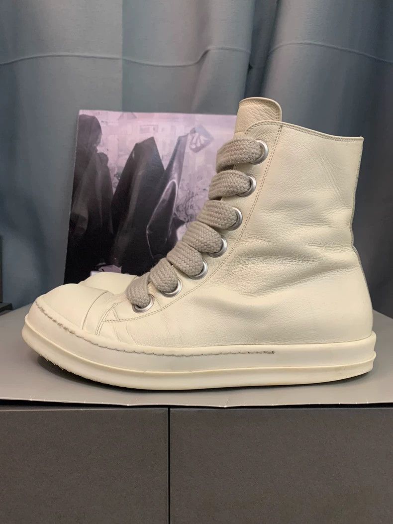 Rick Owens Rick Owens Wide shoelace thick strap high-top cowhide leat Size US 10 / EU 43 - 3 Thumbnail