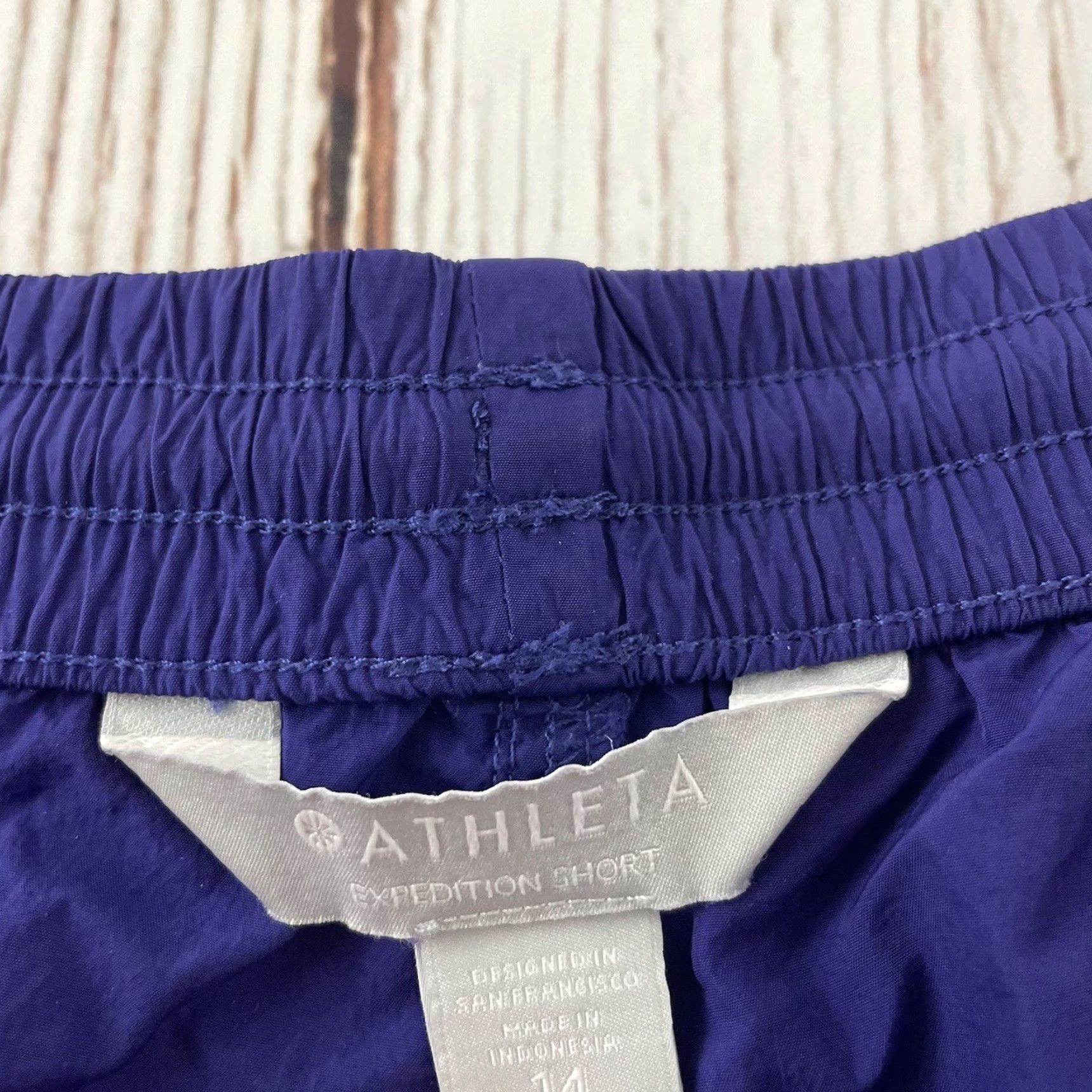 Athleta Athleta Athletic Elastic Waist Shorts Women's 14 Solid Purple Shirt Womens 14 Purple Athletic Shorts Size 36" / US 14 / IT 50 - 5 Thumbnail