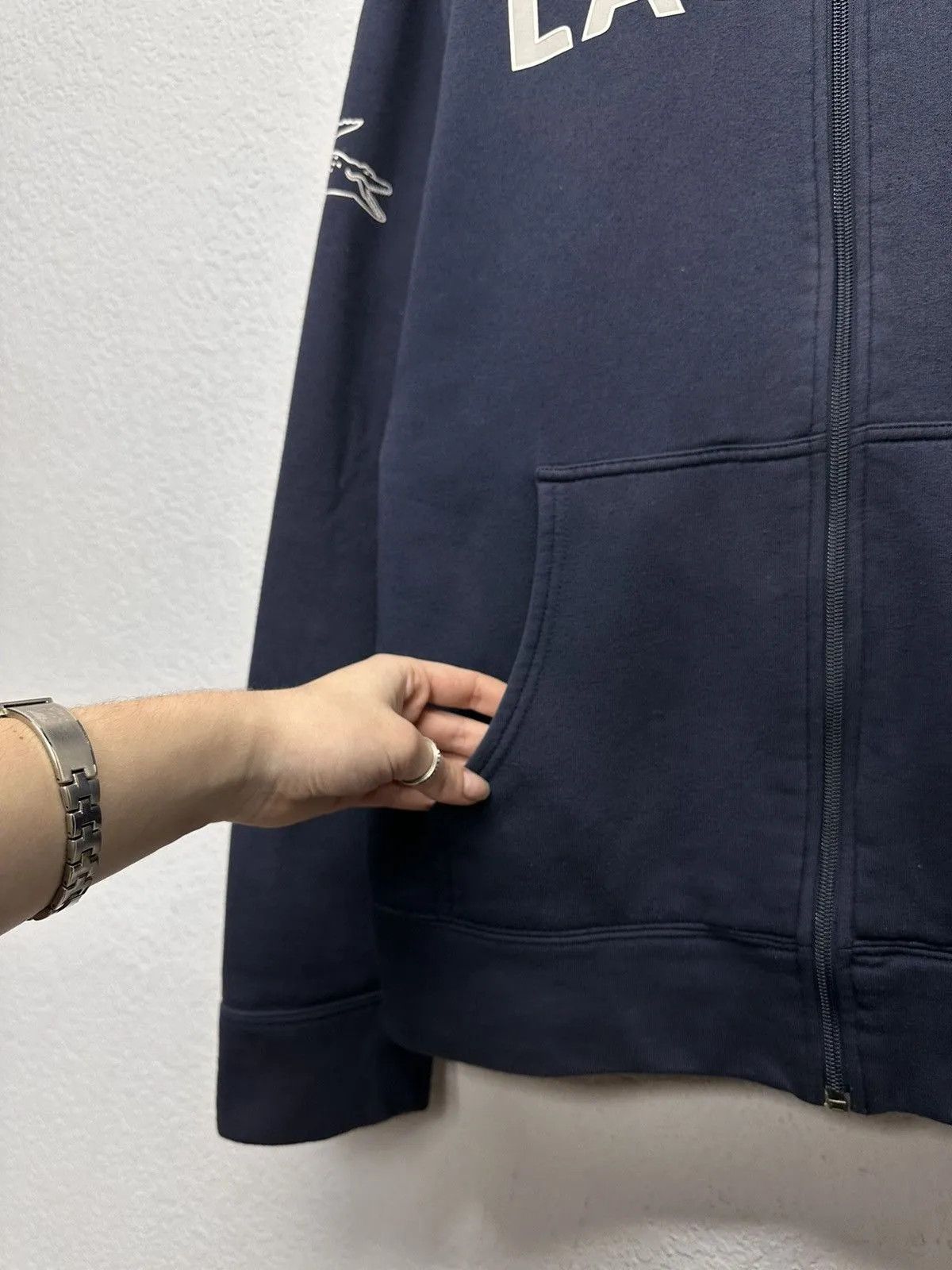 Vintage Vintage Blue Hoodie Lacoste Sport Casual Streewear Style Size US L / EU 52-54 / 3 - 3 Thumbnail