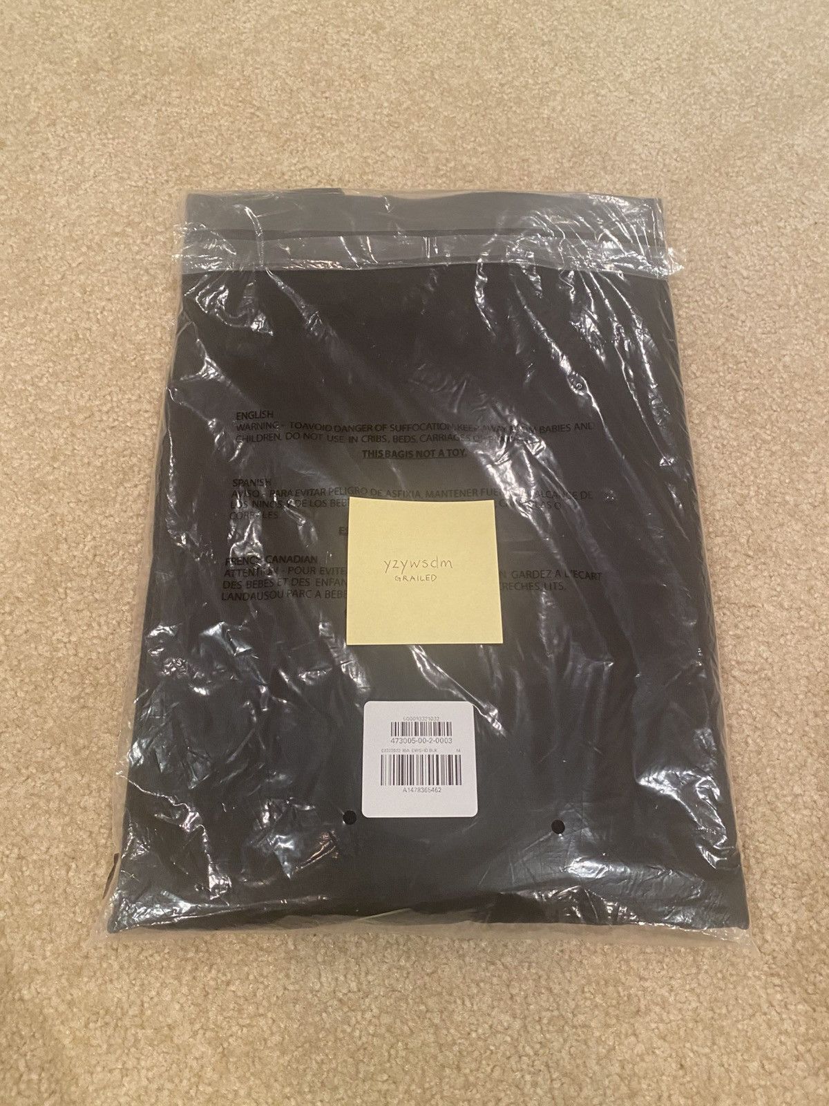 Balenciaga × Gap × Yeezy Yeezy x Gap x Balenciaga Washed Black Dove Long Sleeve Tee Size US M / EU 48-50 / 2 - 6 Thumbnail