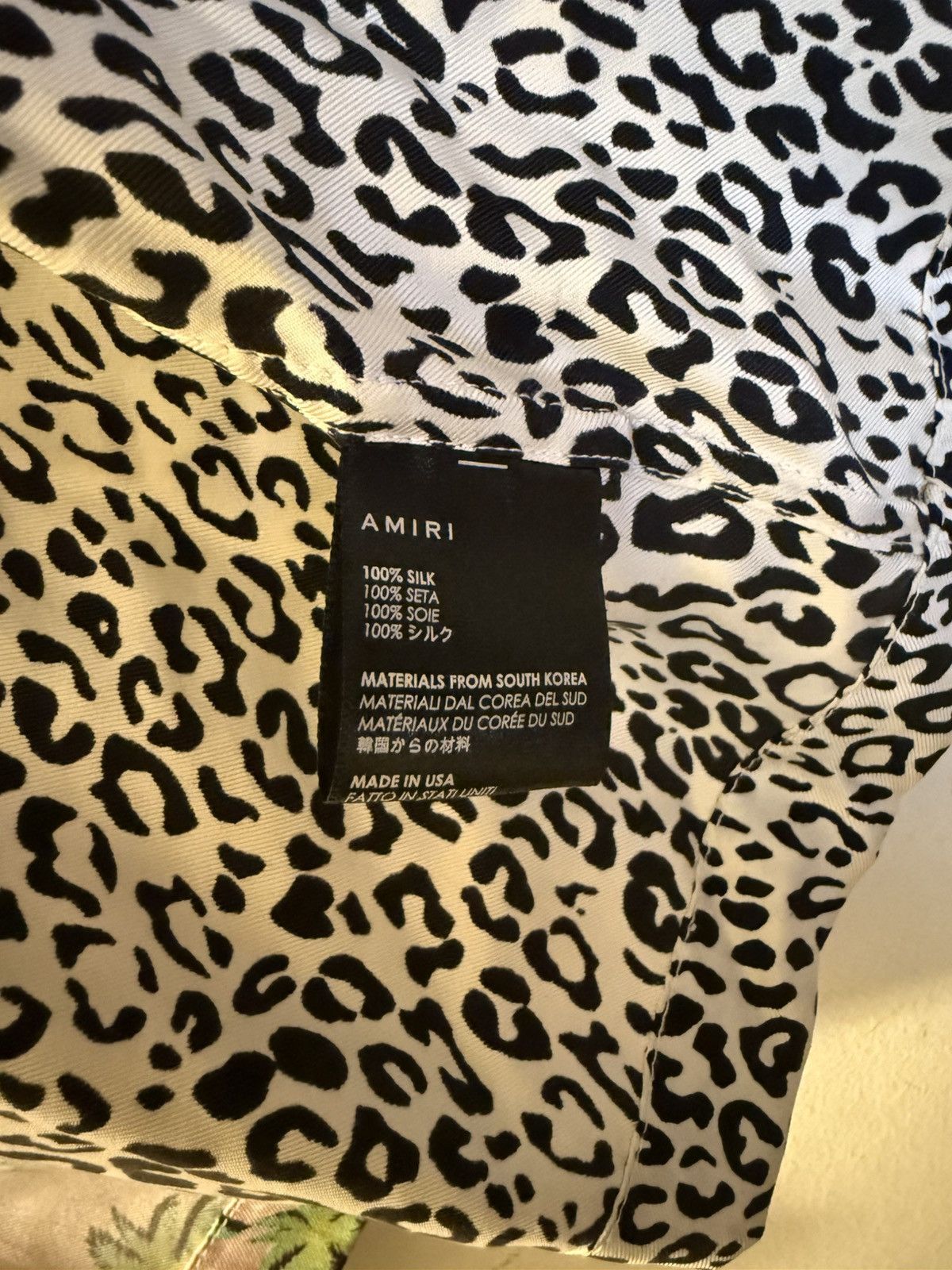 Amiri Amiri Palm Tree & Leopard Silk Buttondown Size US S / EU 44-46 / 1 - 4 Thumbnail