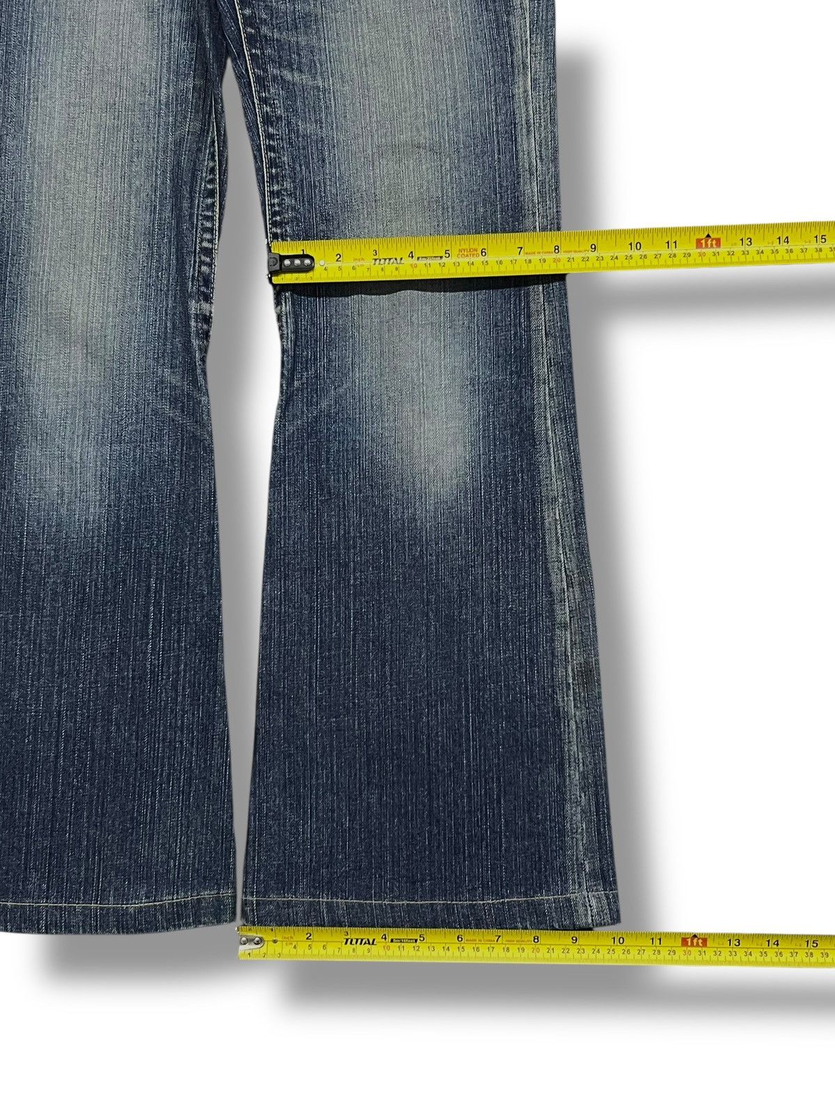 Big John Bell Bottom Vintage 00s Big John Japan - Faded Wash Jeans Size 29" - 16 Thumbnail