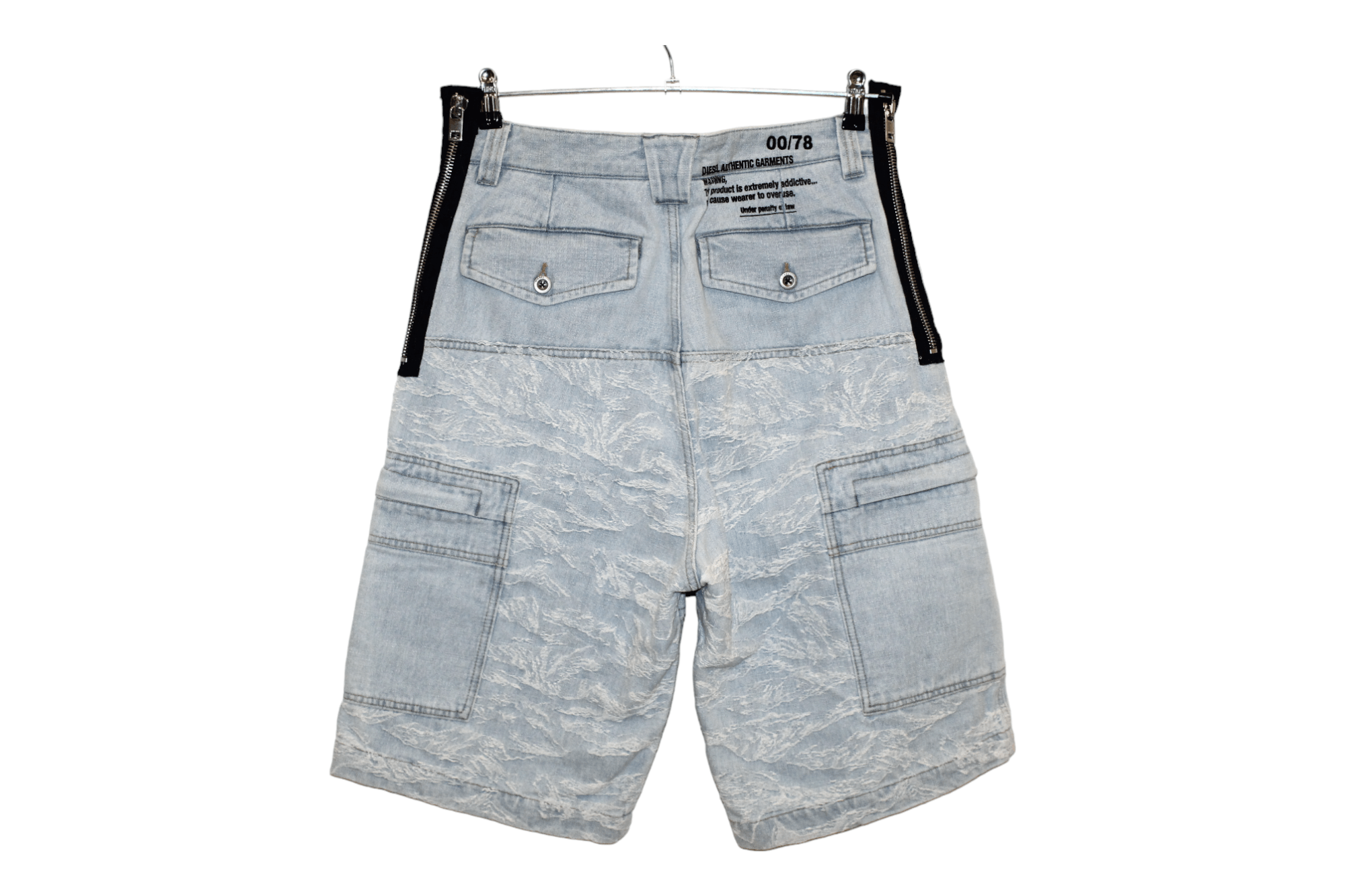 Diesel 💥Diesel D-LUK Baggy Heavy Denim Shorts Textured Pattern Size US 32 / EU 48 - 1 Thumbnail