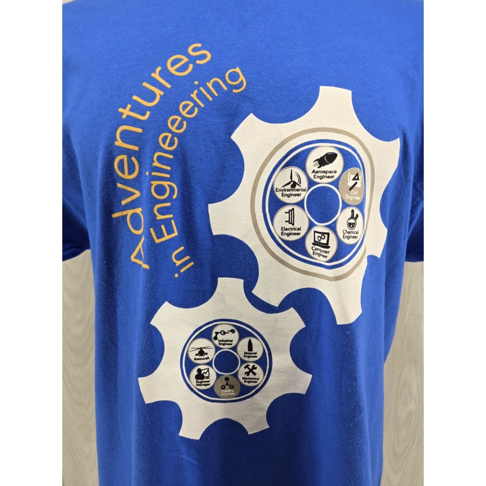 Gildan UAH University of Alabama ASMDA Missile Defense Blue T-Shirt L Mens Regular Cotton Gildan Short Sleeve Crew Neck Size US L / EU 52-54 / 3 - 3 Thumbnail