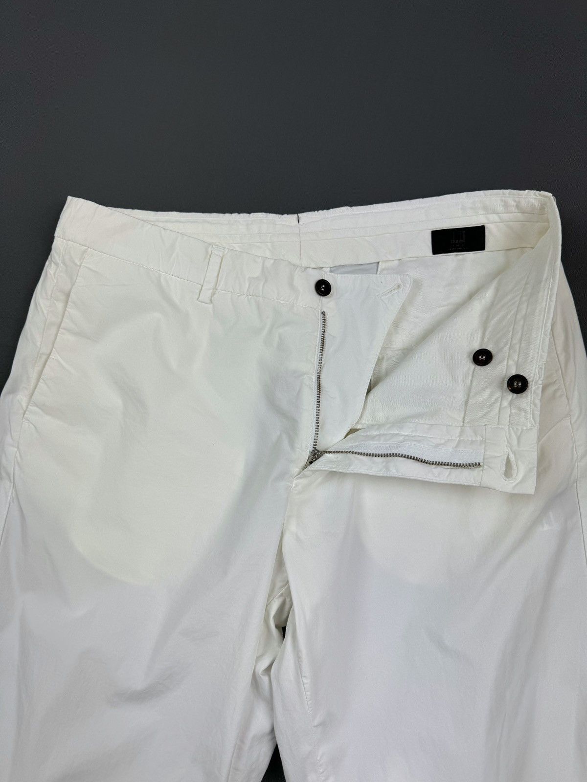 Alfred Dunhill Dunhill London Light White Summer Chino Pants Size US 35 - 7 Thumbnail