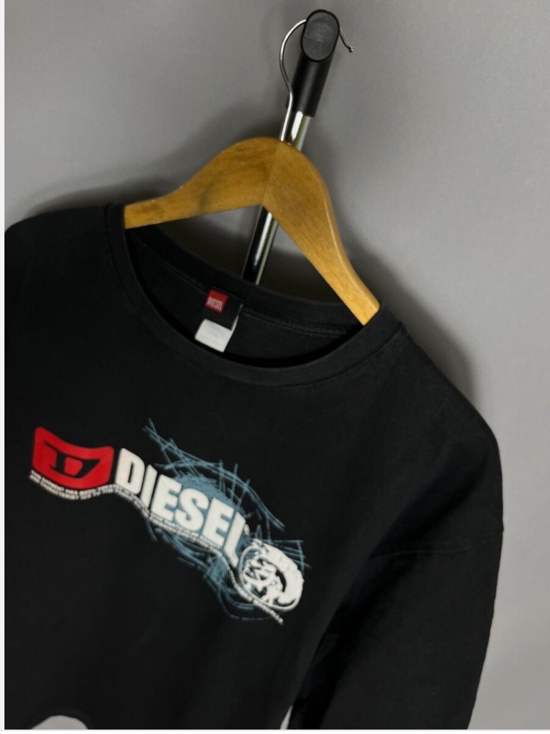 Diesel × Vintage DIESEL T-Shirt Mens Vintage 90s Cotton Double Sided Avirex Size US XXL / EU 58 / 5 - 3 Thumbnail