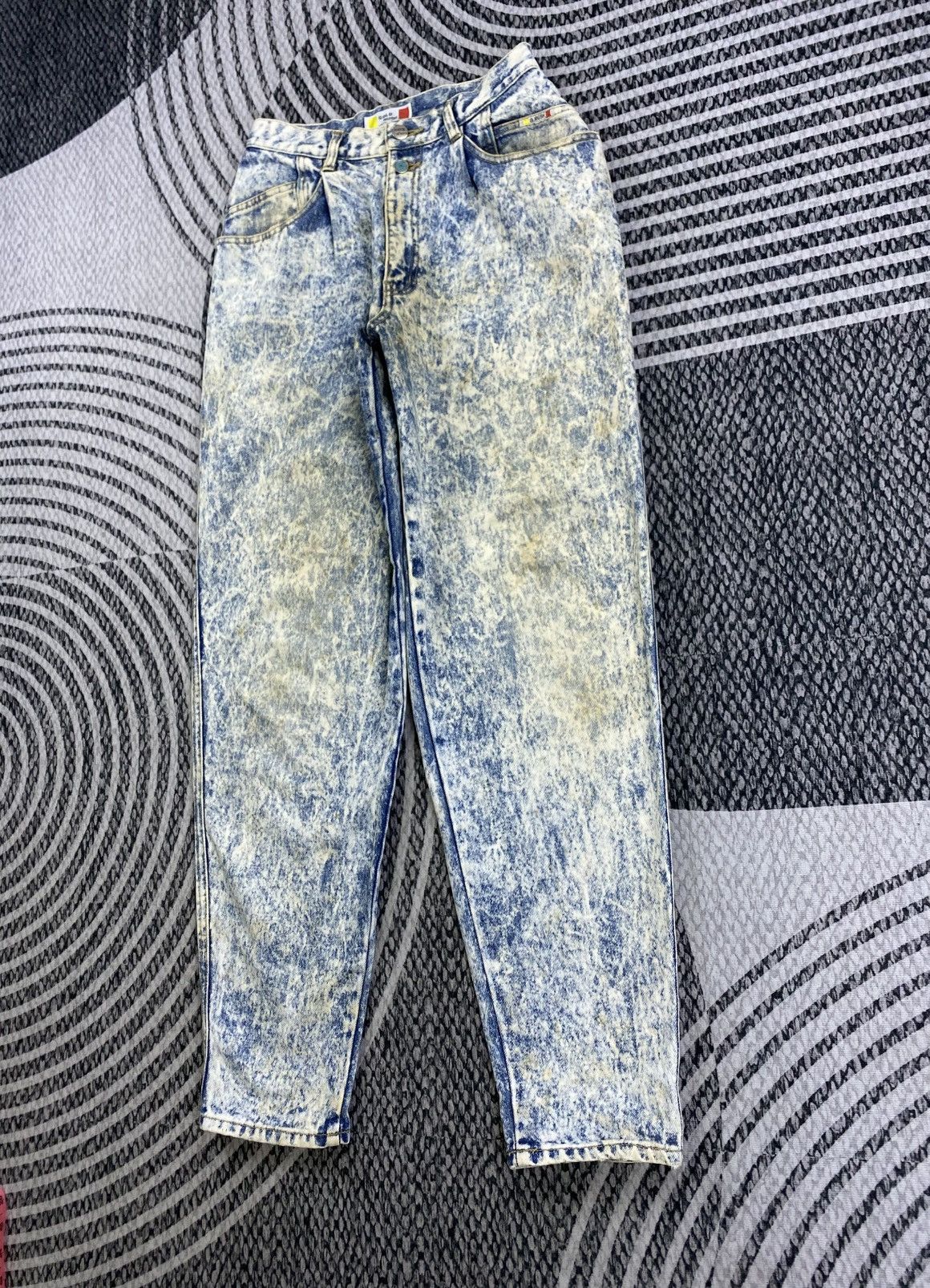 Japanese Brand Vintage Gold Rush Blue Washed Stain Jeans Size US 26 / EU 42 - 4 Thumbnail