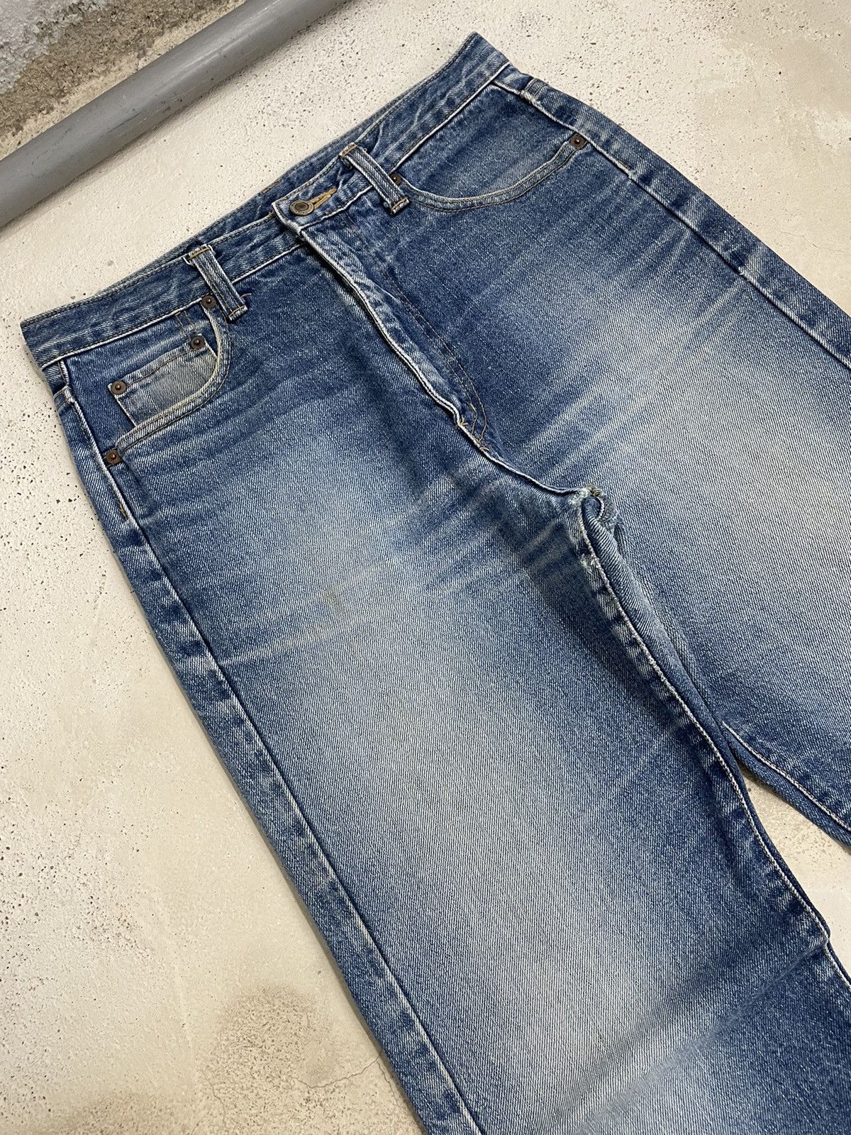 Blue Blue Japan × Japan Blue × Japanese Brand Vintage Y2k Blueway Repaired Japan Denim Pants (AB39) Size US 29 - 3 Thumbnail