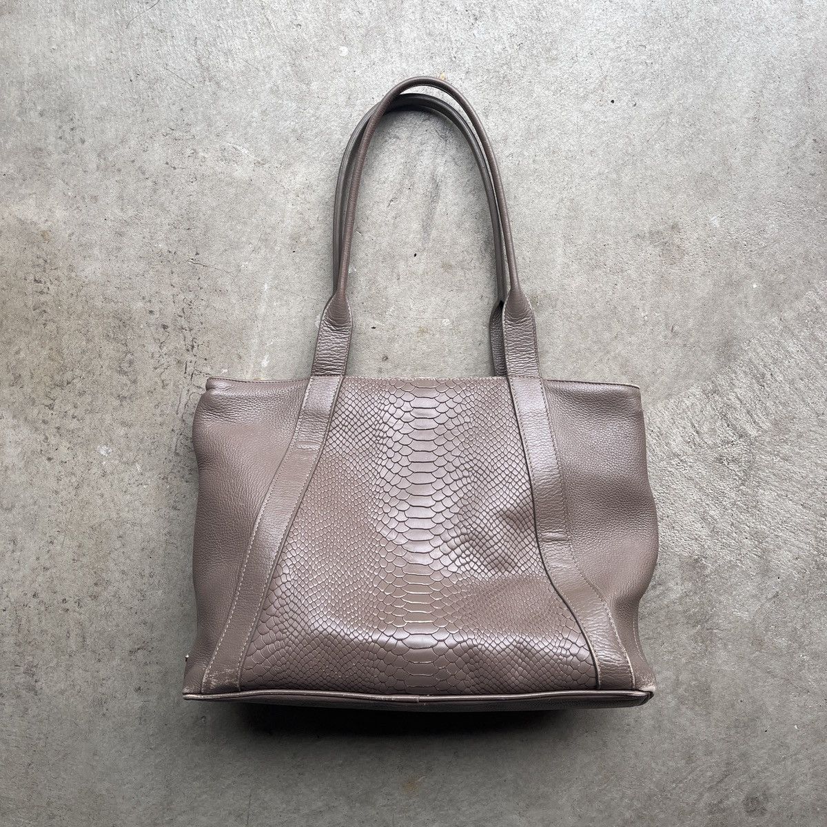 GiGi New York Embossed Python Leather Jessica Travel Bag