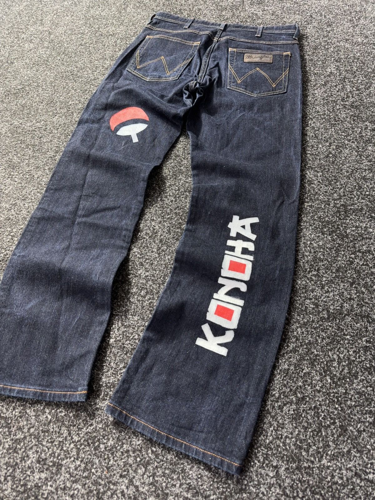 Wrangler Custom Wrangler Naruto Jeans Akatsuki Uchiha Konoha Art Size US 32 / EU 48 - 9 Thumbnail