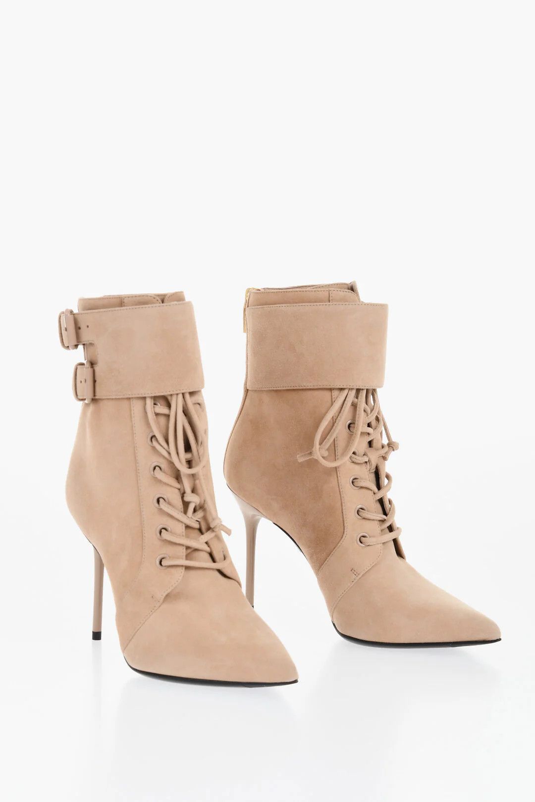 Balmain og1mm0326 Suede Ankle Boots in Pink Size US 7 / IT 37 - 2 Thumbnail