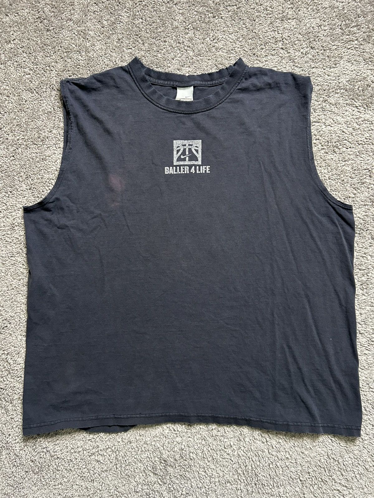 Nike Vintage Y2K Nike Baller 4 Life Muscle Thrashed Tee Muscle Size US XL / EU 56 / 4 - 1 Thumbnail