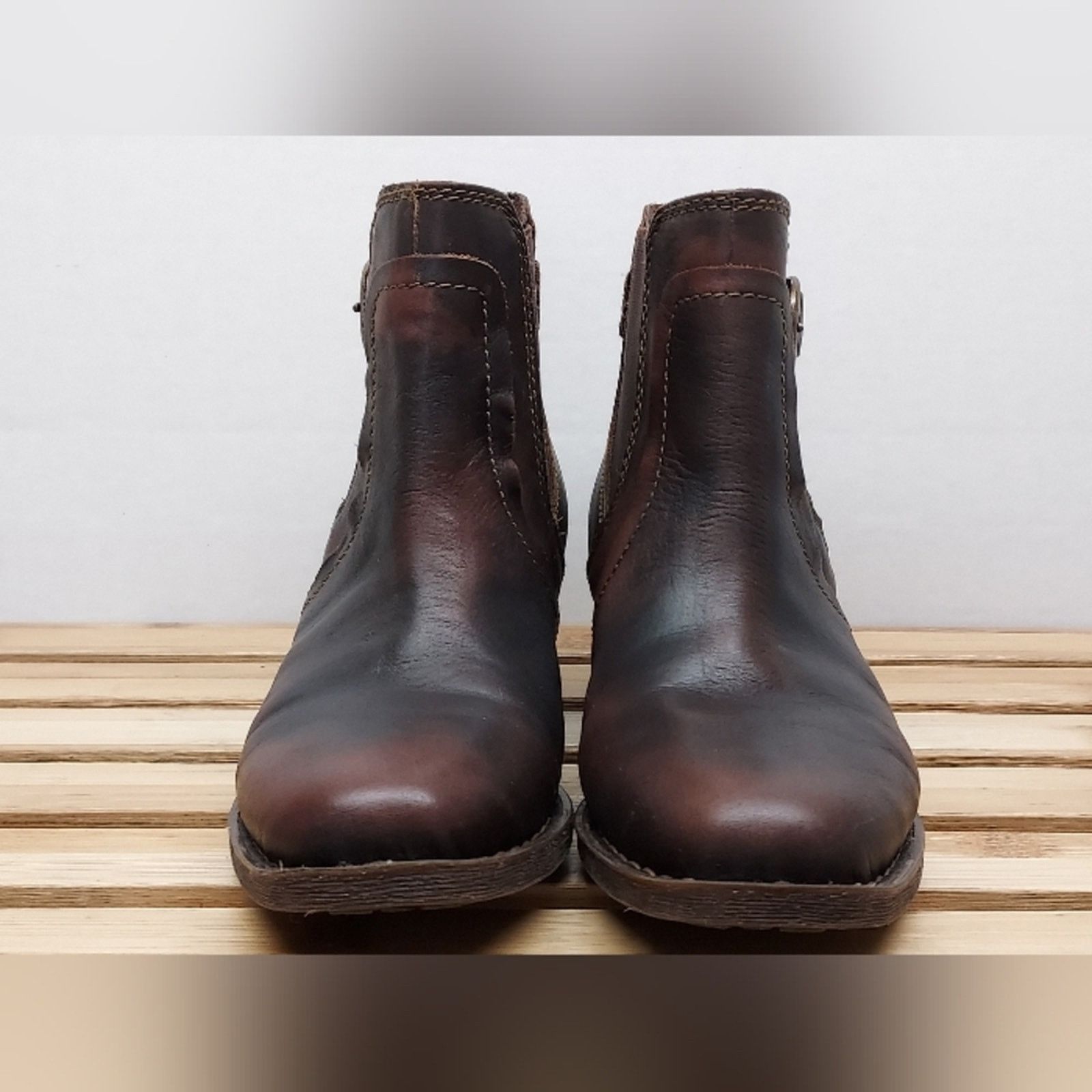 Born Born Womens Brown Mohan Leather Slip On Ankle Boots Size 6.5 Size US 6.5 / IT 36.5 - 5 Thumbnail