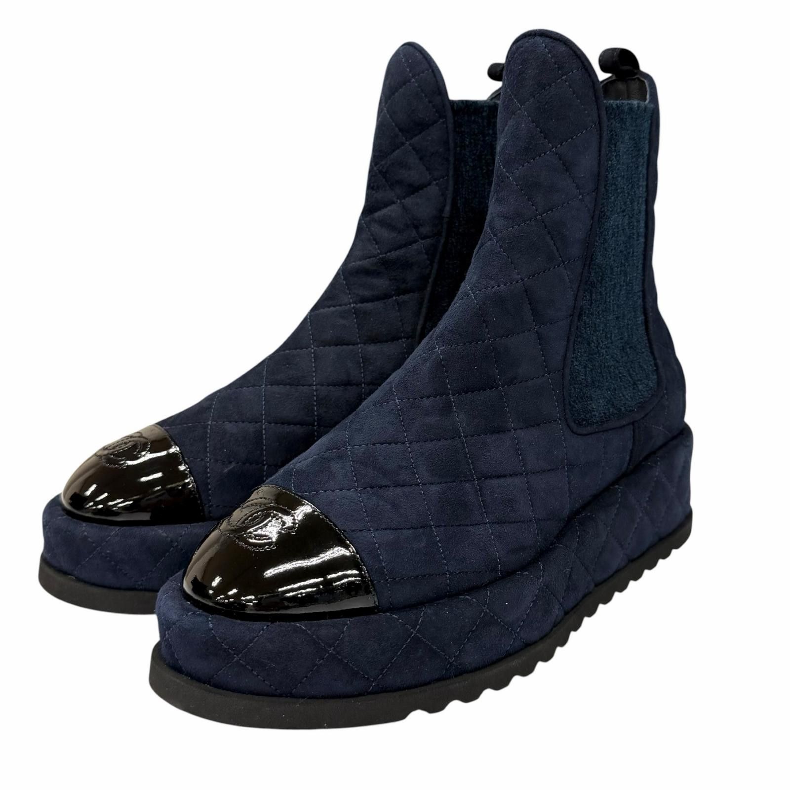 Chanel Chanel Chanel Suede Short Boots Leather Shoes G45190 DUTY FREE for USA Size ONE SIZE - 1 Thumbnail