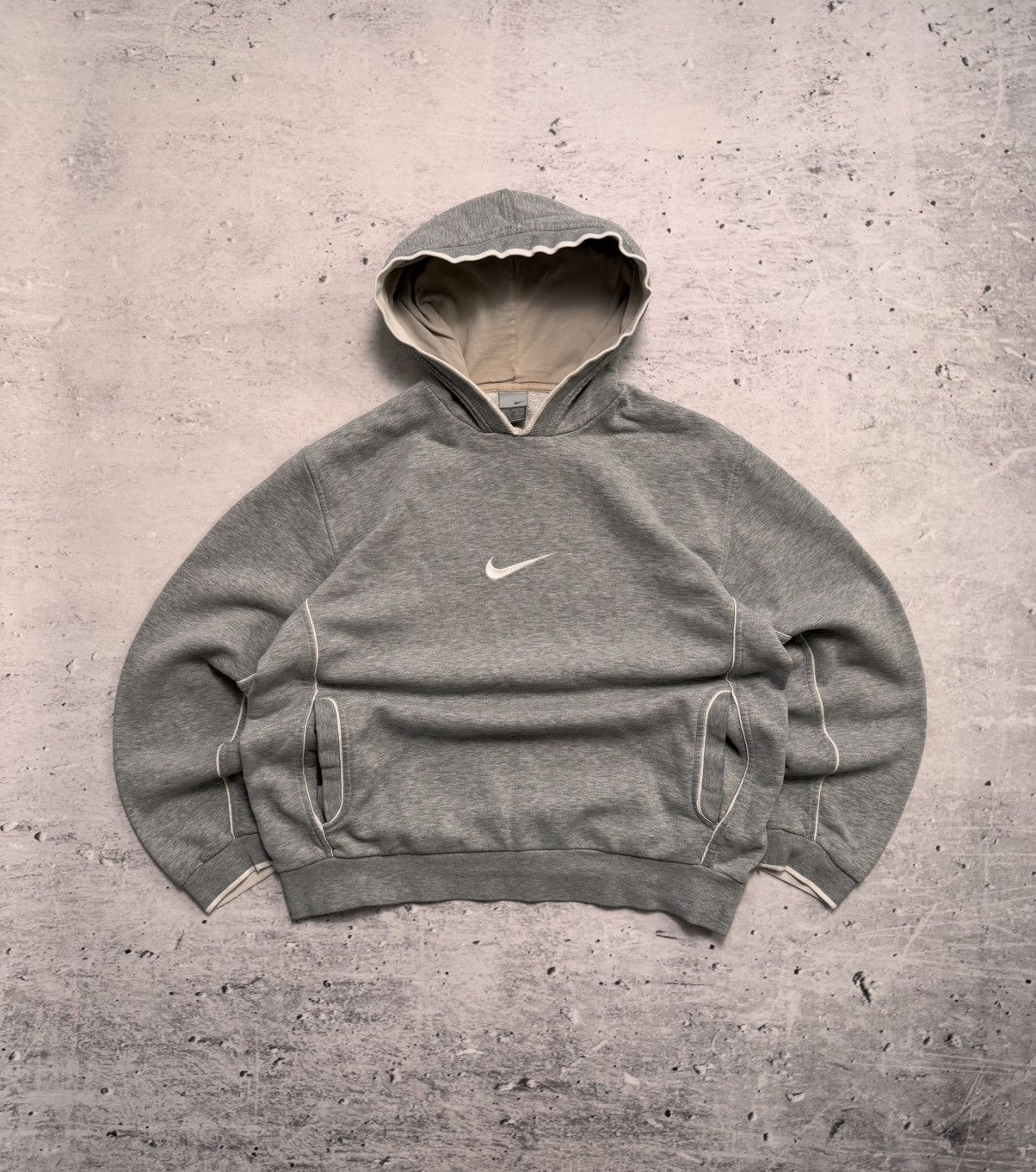 Nike × Vintage NIKE VINTAGE CENTER LOGO OVERSIZE BOXY HOODIE Size US XL / EU 56 / 4 - 1 Thumbnail
