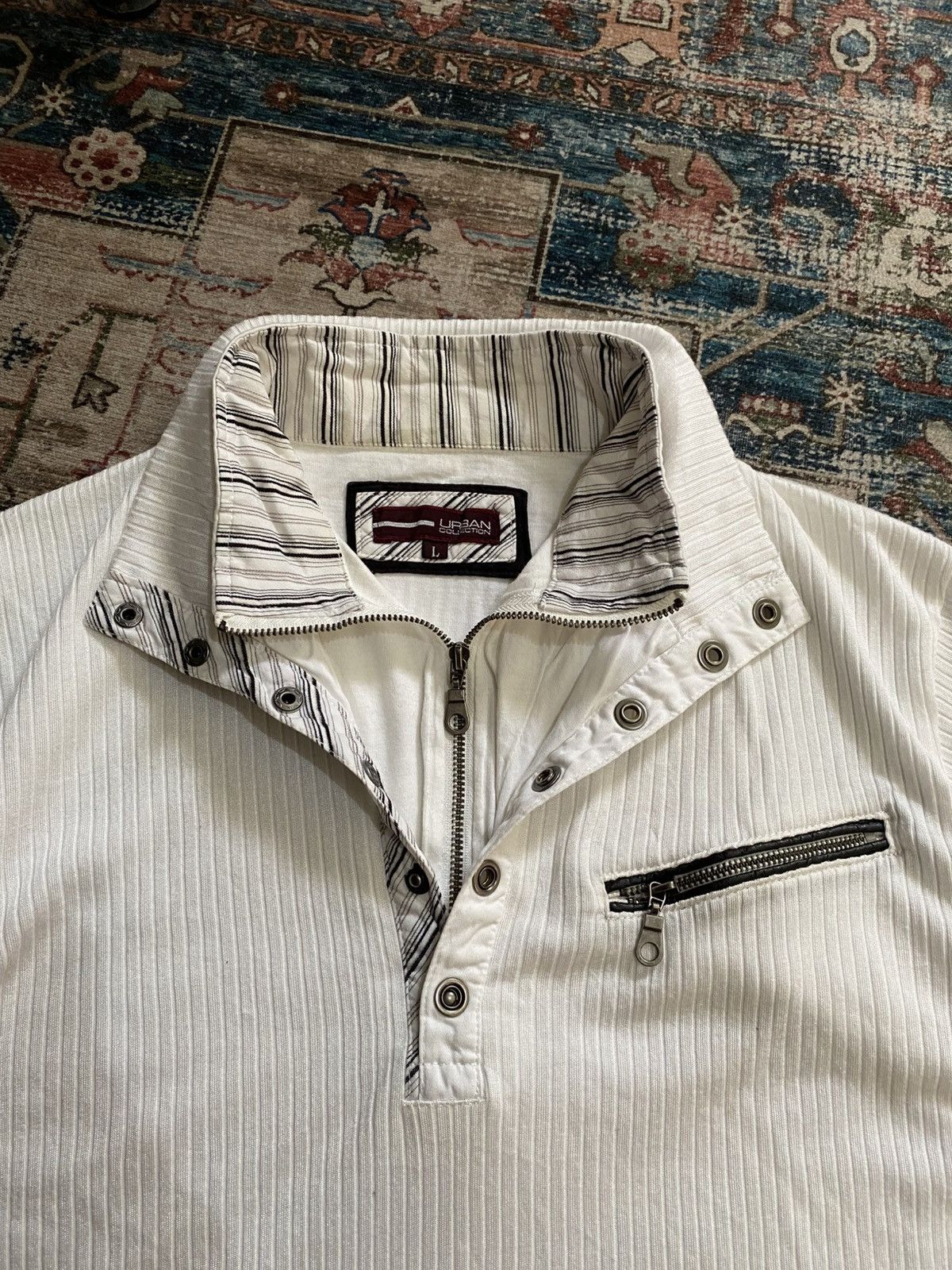 If Six Was Nine × Japanese Brand × Le Grande Bleu (L.G.B.) urban Collection Double layer Zipper Shirt Size US L / EU 52-54 / 3 - 2 Thumbnail