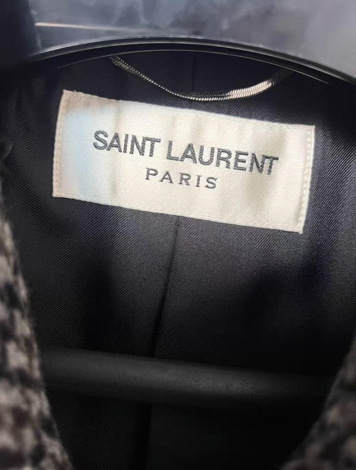 Saint Laurent Paris FW14 Houndstooth Coat sz 50 Size US M / EU 48-50 / 2 - 3 Thumbnail