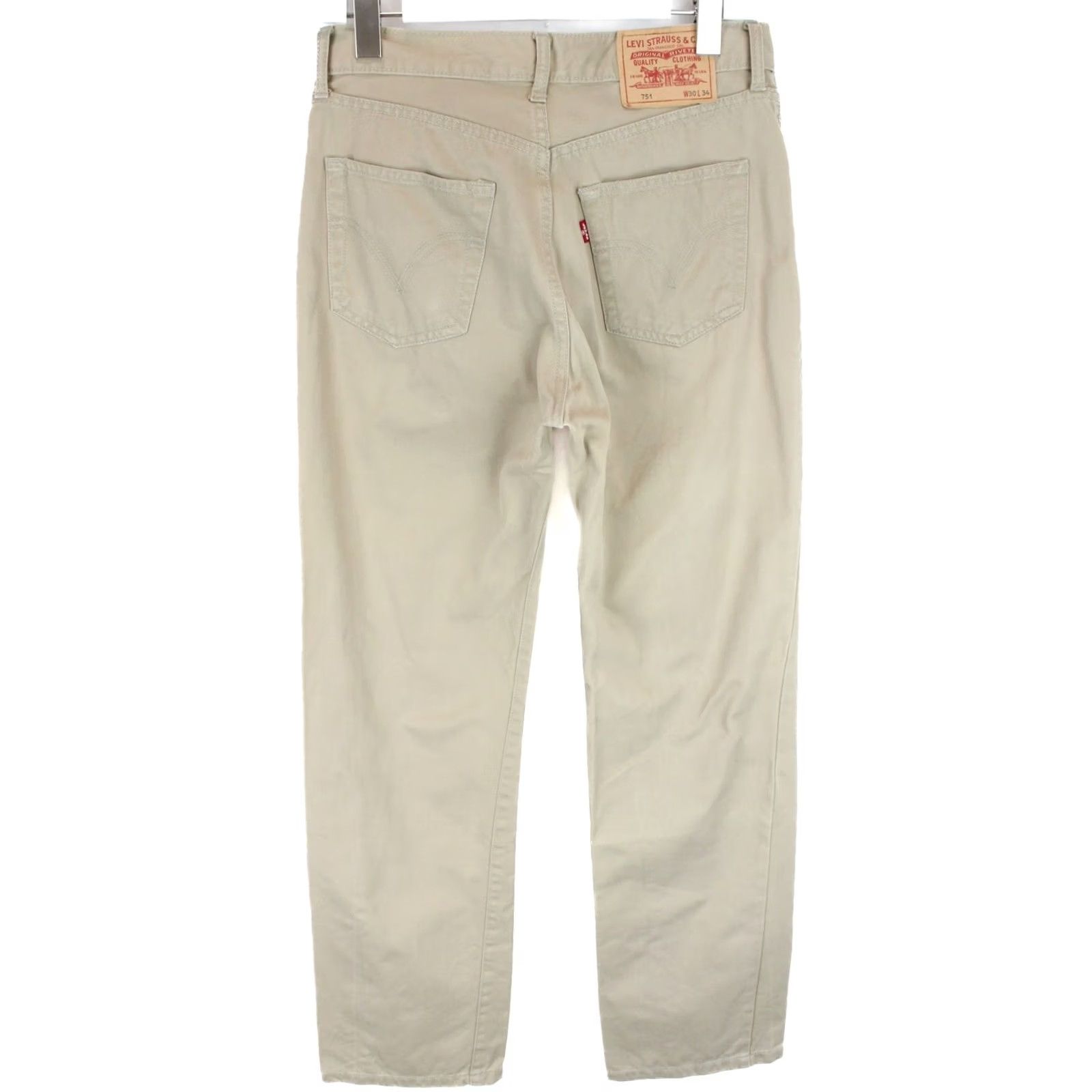 Levi's Levi's 751 Trousers Men W30/L34 Beige Standard Fit Zip Fly Pants Size US 30 / EU 46 - 2 Thumbnail