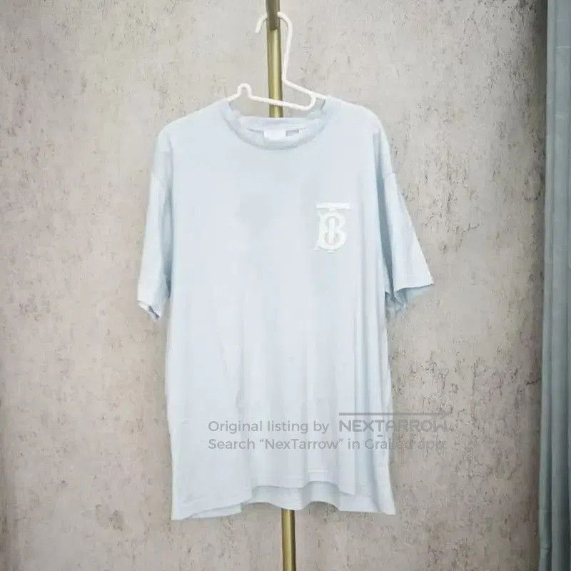 Burberry Burberry Summer Light Blue Cotton T-Shirt. Size M / US 6-8 / IT 42-44 - 1 Thumbnail