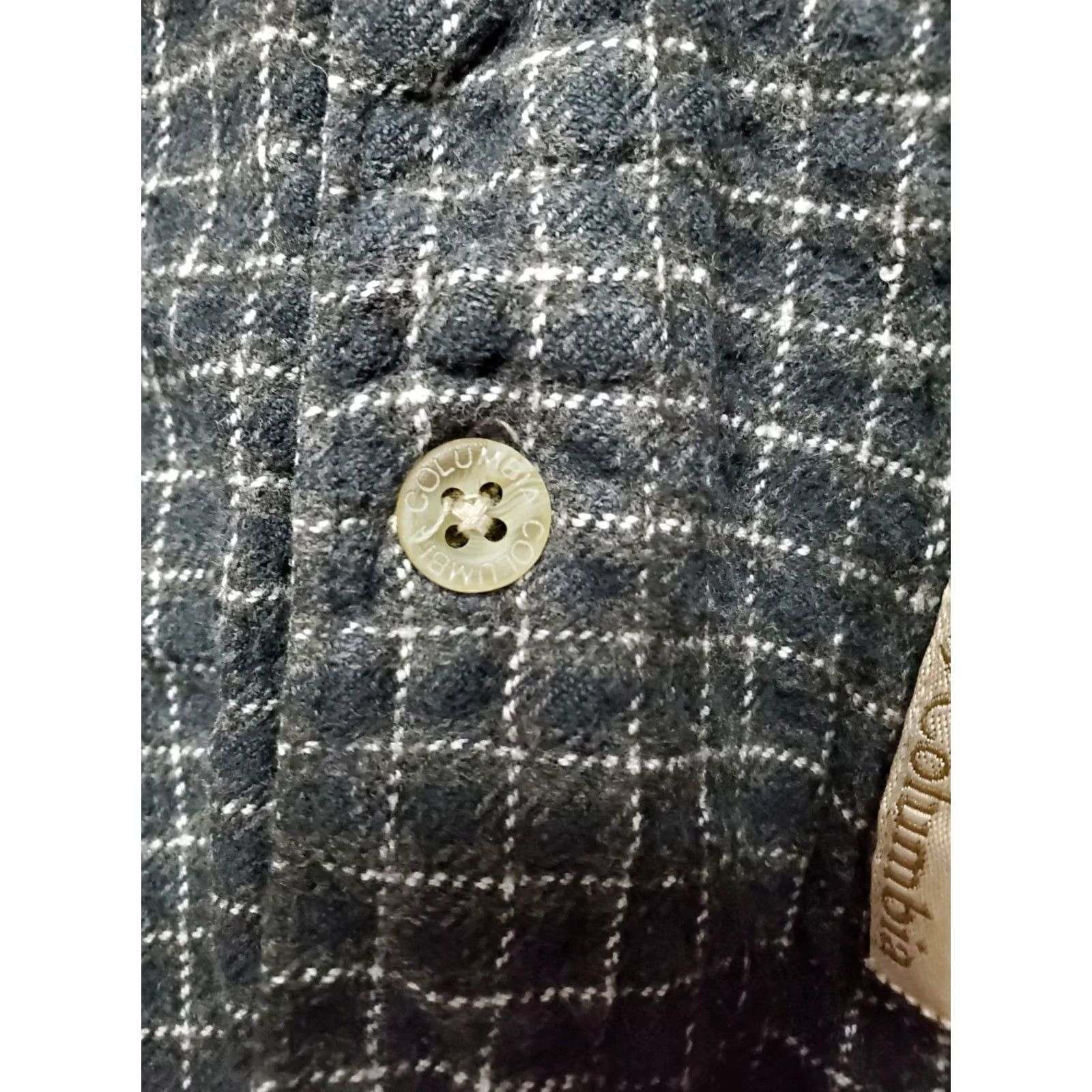 Vintage Columbia Flannel Shirt Mens XL Shepherds Check Button Down Black LongSleeve Size US XL / EU 56 / 4 - 6 Thumbnail