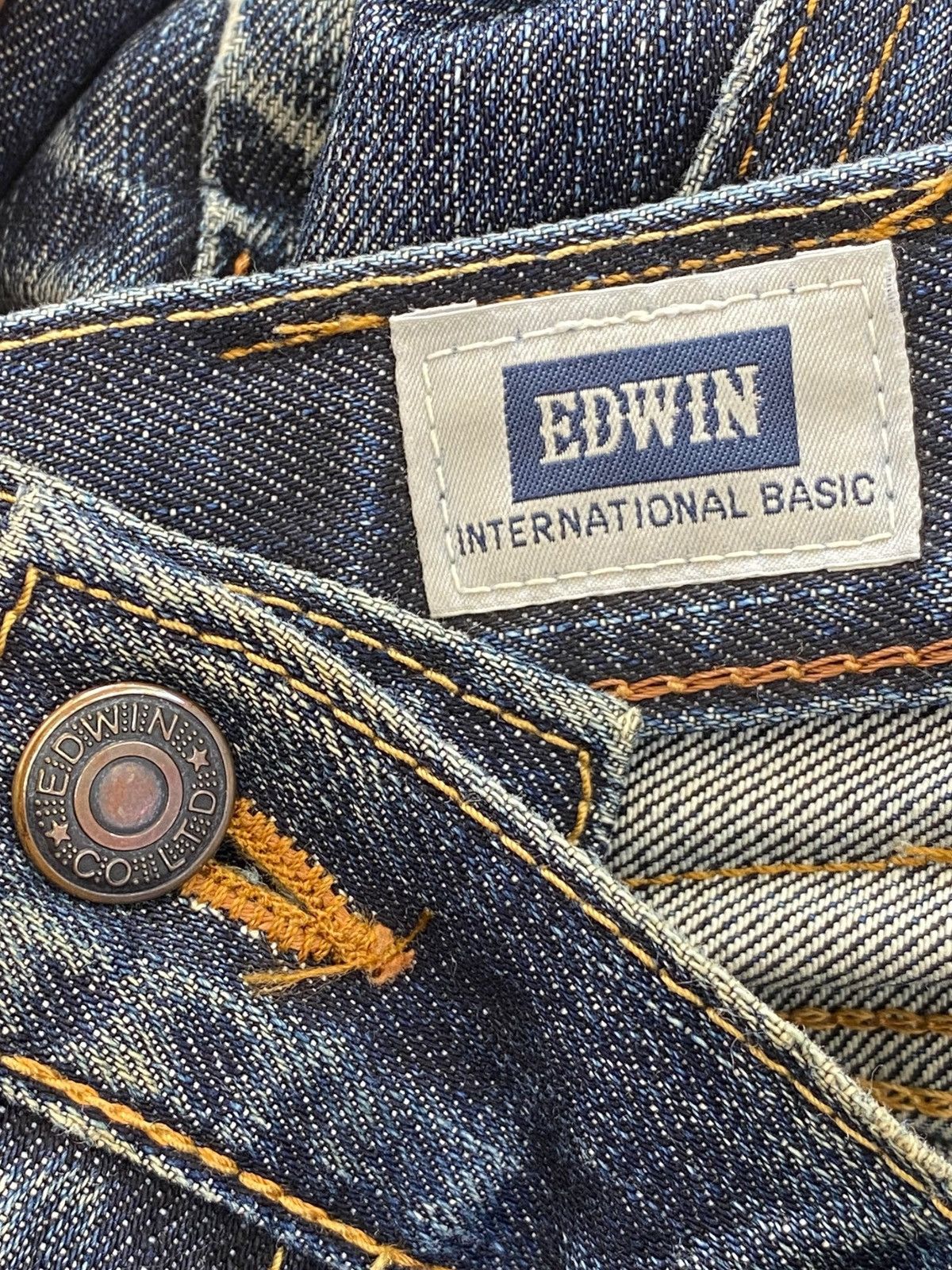Edwin Edwin Faded Blue Wash Style Straight Leg Jeans Size US 37 - 10 Thumbnail