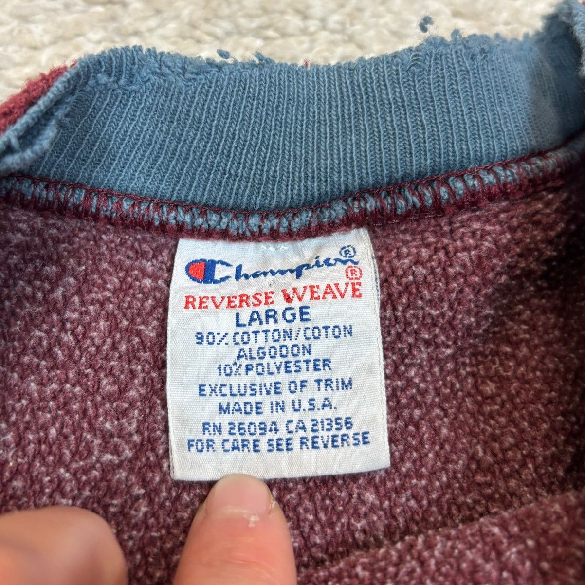 Champion × Vintage Vintage 90s Champion Reverse Weave Logo Sweatshirt Men's L Size US L / EU 52-54 / 3 - 4 Thumbnail