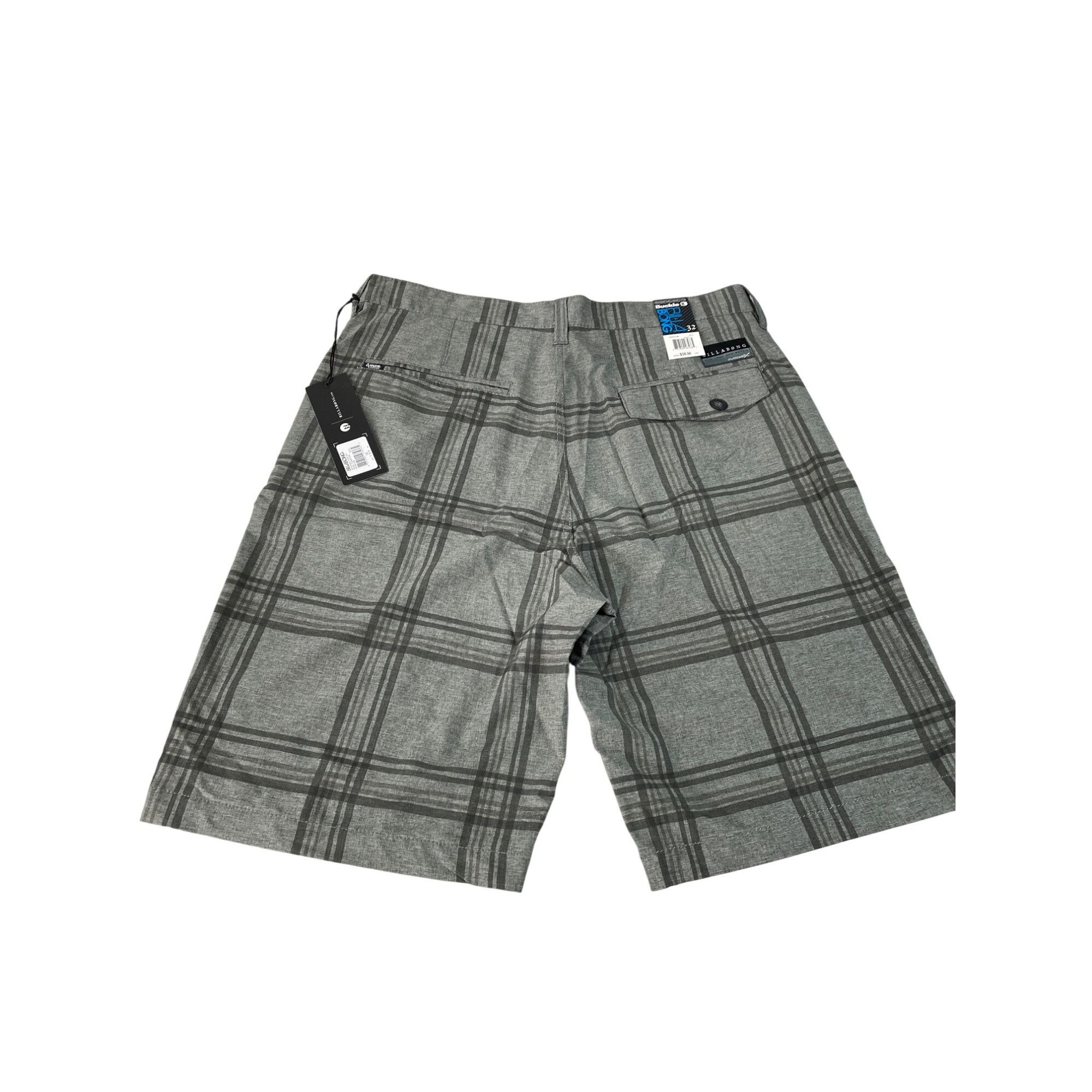Billabong Billabong Mens submersible X Stretch gray plaid shorts size Size US 32 / EU 48 - 9 Thumbnail
