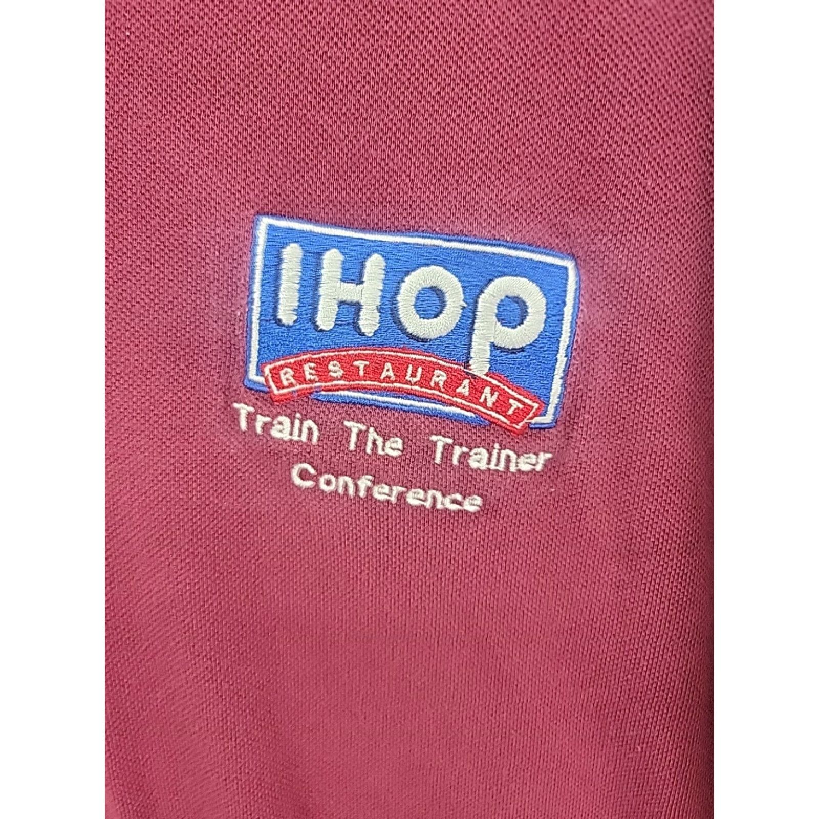 Port Authority IHOP Shirt Long Sleeve Polo Adult Large Train The Trainer Red Cotton Men Size US L / EU 52-54 / 3 - 2 Thumbnail
