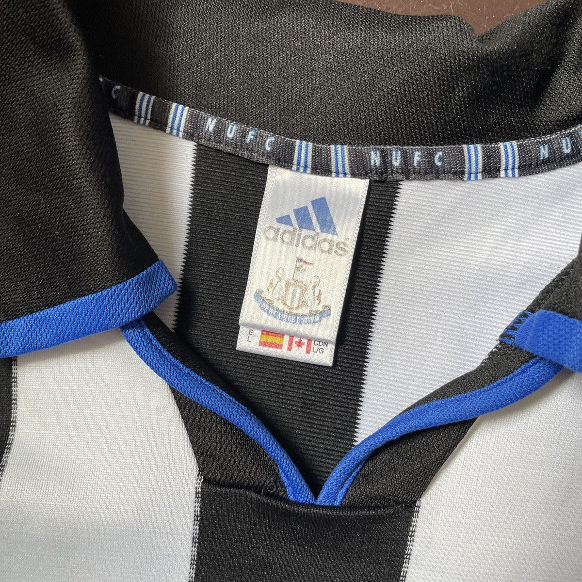 Adidas 2000 ADIDAS NEWCASTLE UNITED SOCCER JERSEY BROWN ALE vintage Size US L / EU 52-54 / 3 - 9 Thumbnail