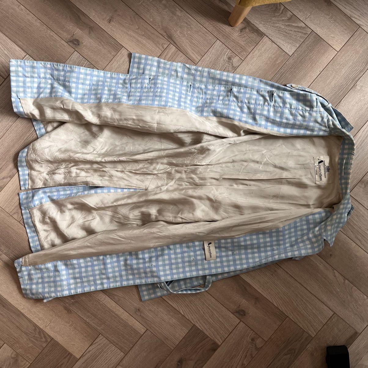 Aquascutum Aquascutum Baby Blue Club Check Vintage Trench Coat Size M / US 6-8 / IT 42-44 - 5 Thumbnail