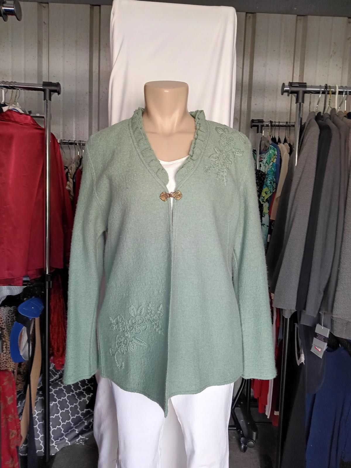 Designer Alfred Dunner Women's Wool Cardigan - Size S Size S / US 4 / IT 40 - 2 Thumbnail