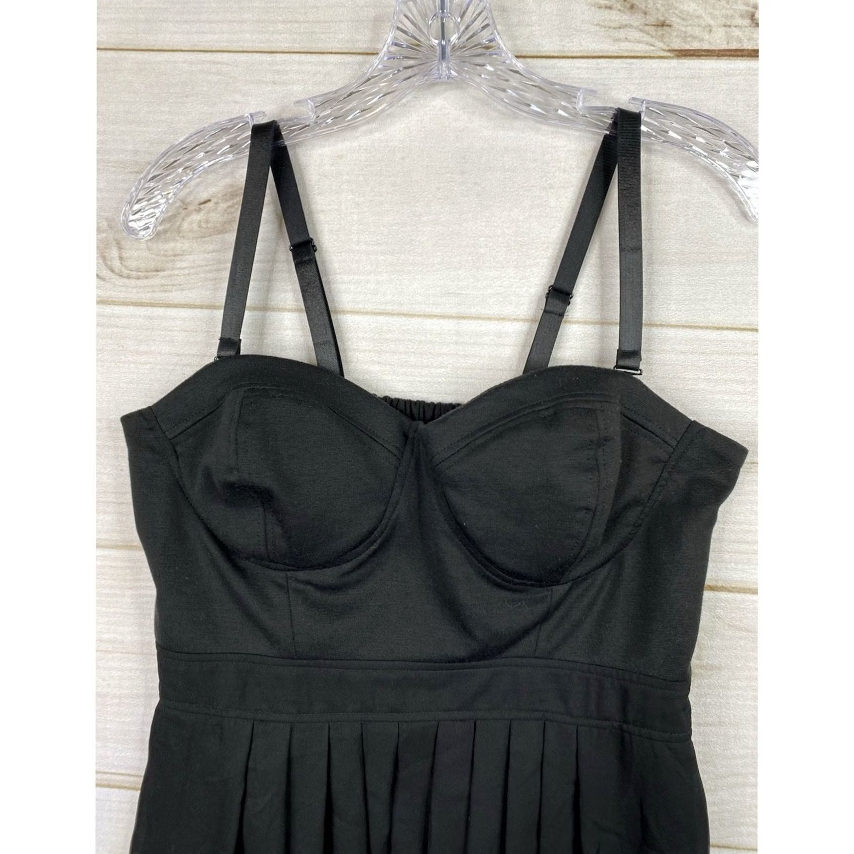Vintage Kardashian Kollection Little Black Dress Sz L Mini Pleated Sleeveless Lined NWT Size L / US 10 / IT 46 - 2 Thumbnail