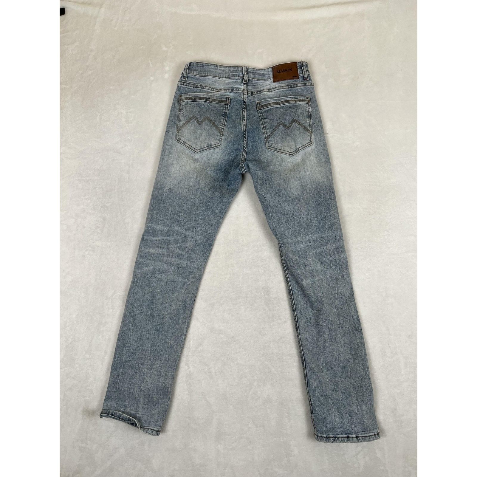 Other Maison Article Jeans Mens 32x30 Blue Distressed Johnny Strai Size US 32 / EU 48 - 6 Thumbnail