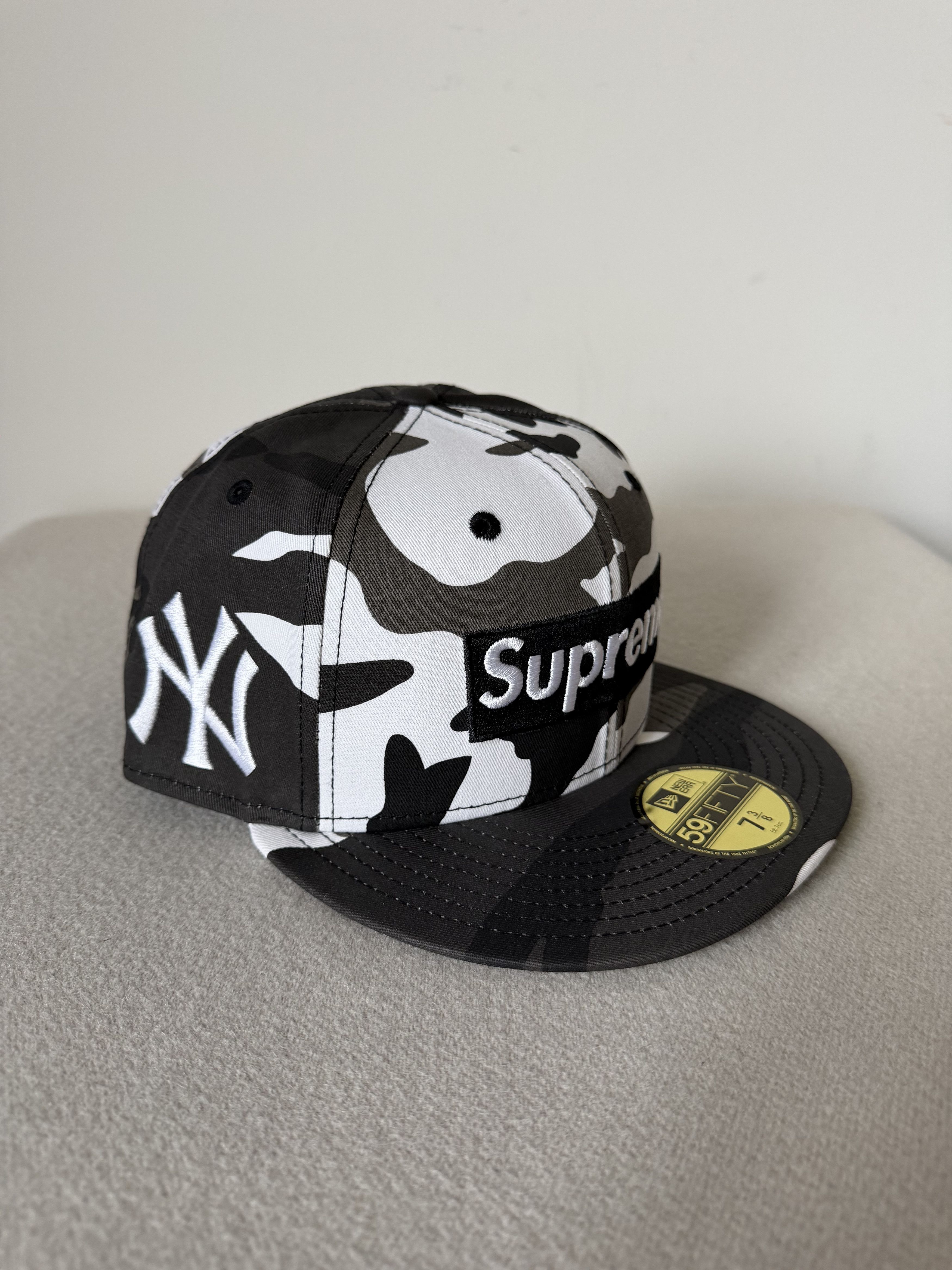 帽子 Supreme / Yankees BoxLogo New Era7 3/8 Supreme New York Yankees Box Logo New Era Black - FW21 - US