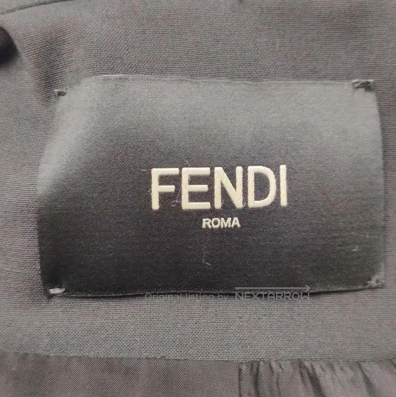 Fendi Fendi Black Wool Embroidered Logo Jacket . Size US M / EU 48-50 / 2 - 4 Thumbnail