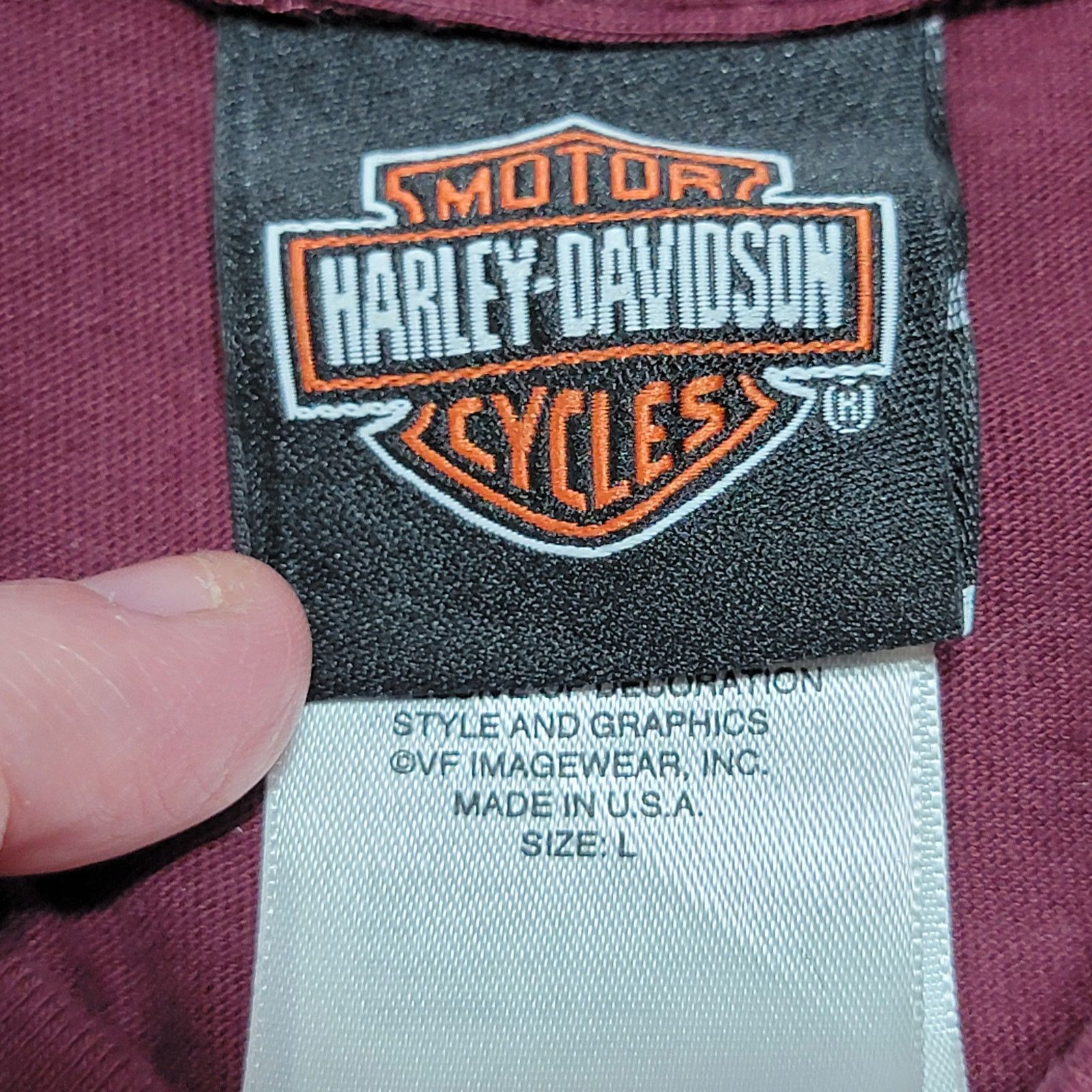 Harley Davidson Harley Davidson LS Tee w/ Bling "Stafford, TX" - Size Large* Size L / US 10 / IT 46 - 5 Thumbnail