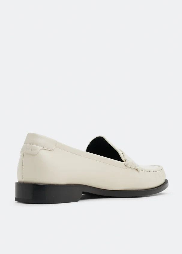 Saint Laurent Paris o1bcso1str0425 Le Loafer Penny Slippers in White Size US 12 / EU 45 - 2 Thumbnail