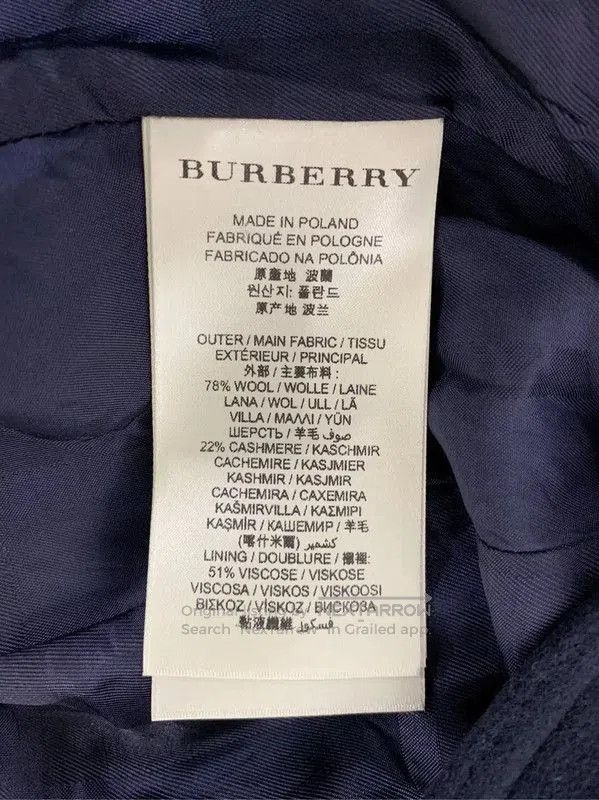 Burberry Burberry Black Wool Women's Coat. Size S / US 4 / IT 40 - 7 Thumbnail