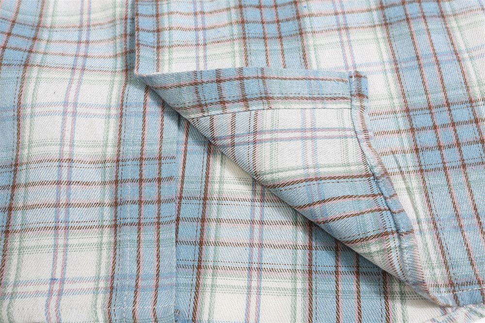 Japanese Brand × Vintage Men's Japanese casual lapel loose plaid long-sleeved shirt Size US M / EU 48-50 / 2 - 5 Thumbnail