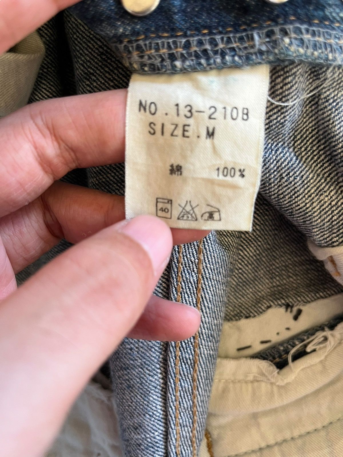 Japanese Brand Vintage Japanese Domingo Blue Wash Distressed Cargo Jeans Size US 31 - 10 Thumbnail