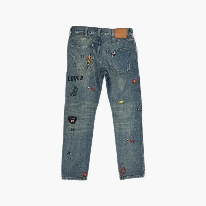 Gucci Gucci Gucci Pattern Straight Leg Denim Pants -2506 Size US 30 / EU 46 - 3 Thumbnail