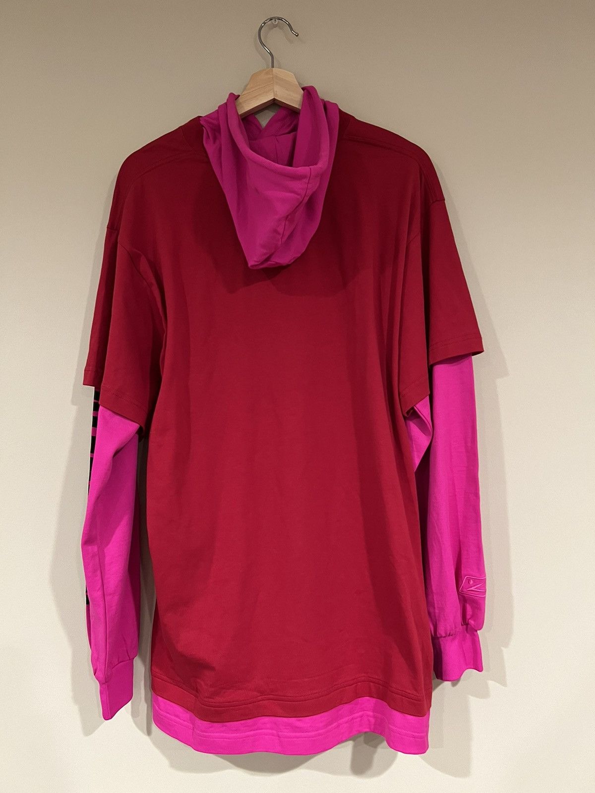 Balenciaga Your Logo Here Layered Tee Hybrid Hoodie Size US XXS / EU 40 - 2 Thumbnail