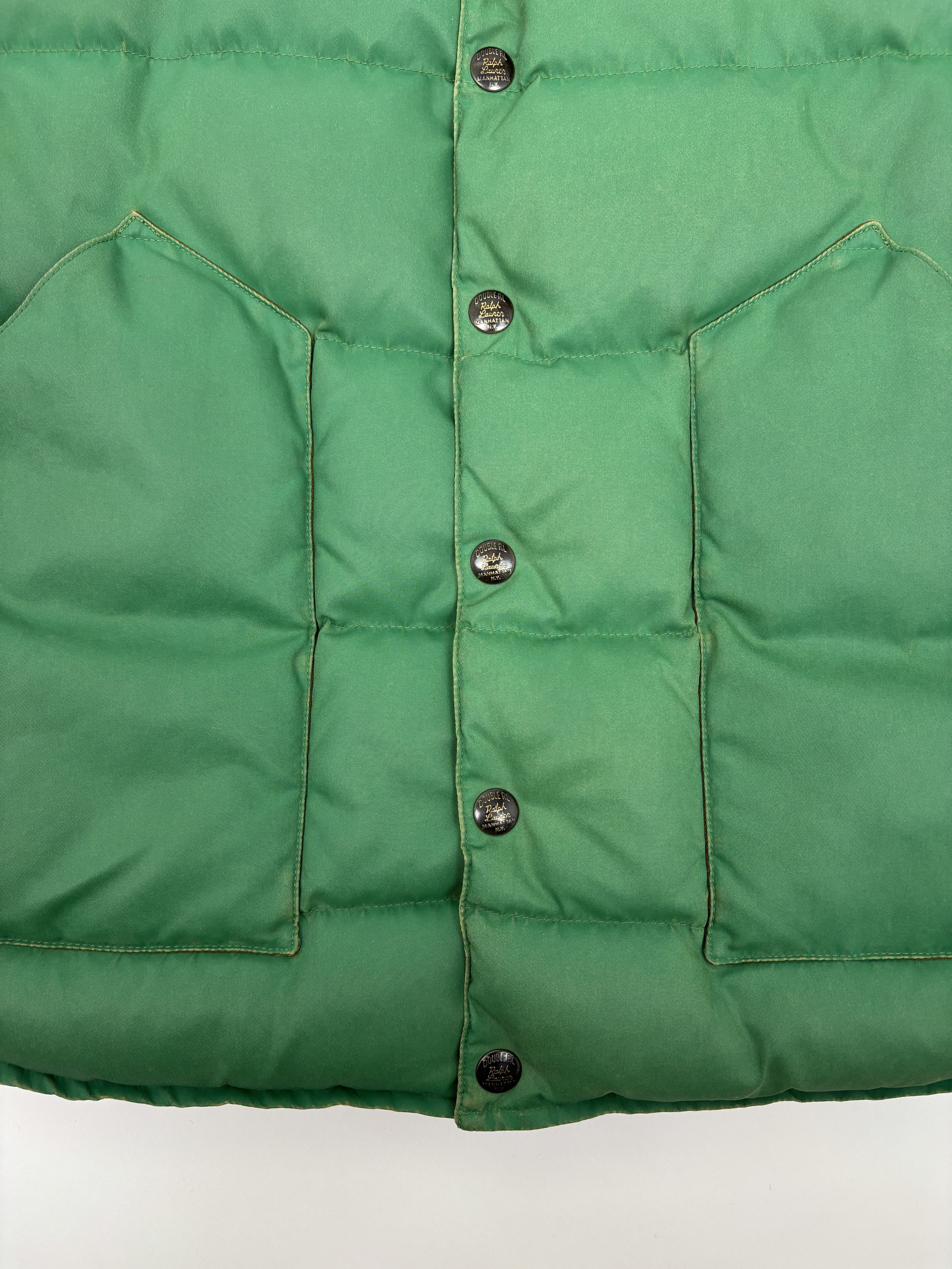 RRL Ralph Lauren RRL Leather Yoke Quilted Vest Size US XL / EU 56 / 4 - 6 Thumbnail