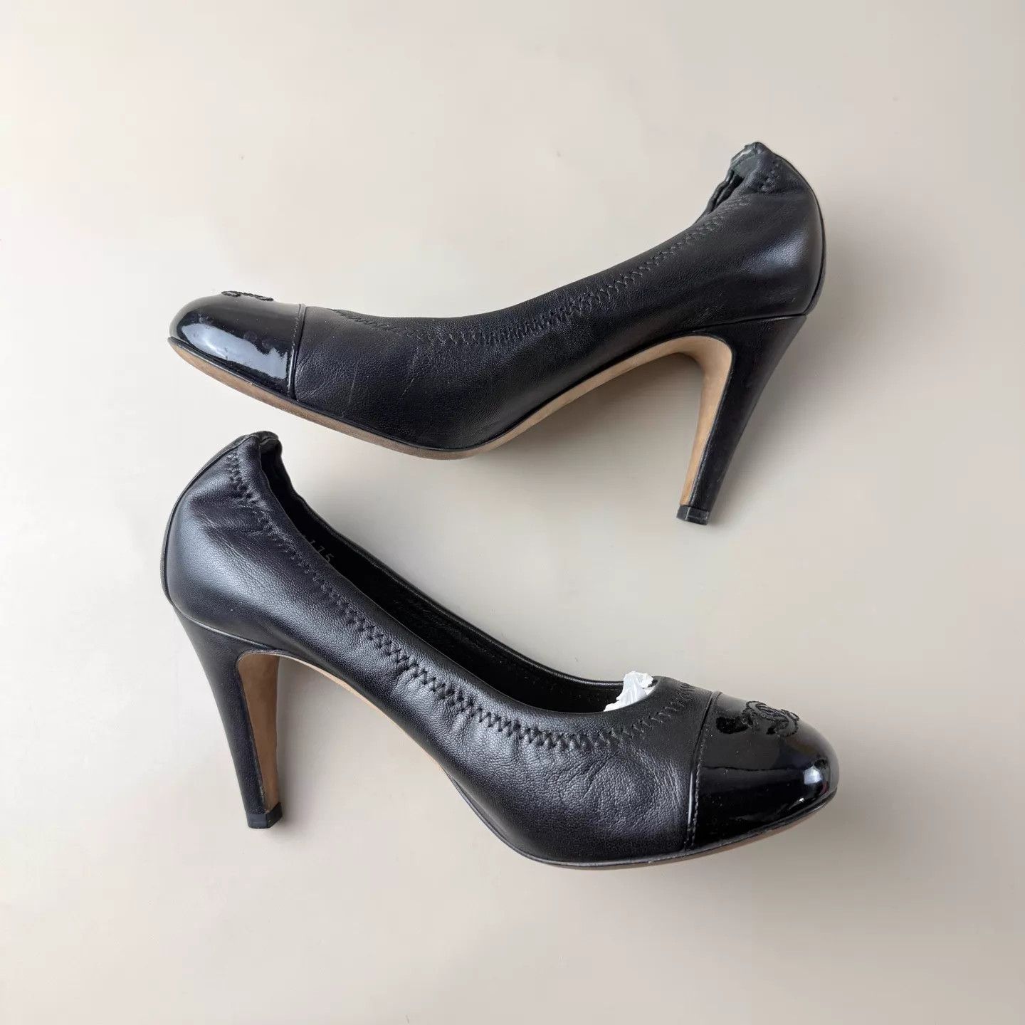Chanel CHANEL CC Black Ballet Heels 36 95 New Size US 5.5 / IT 35.5 - 6 Thumbnail