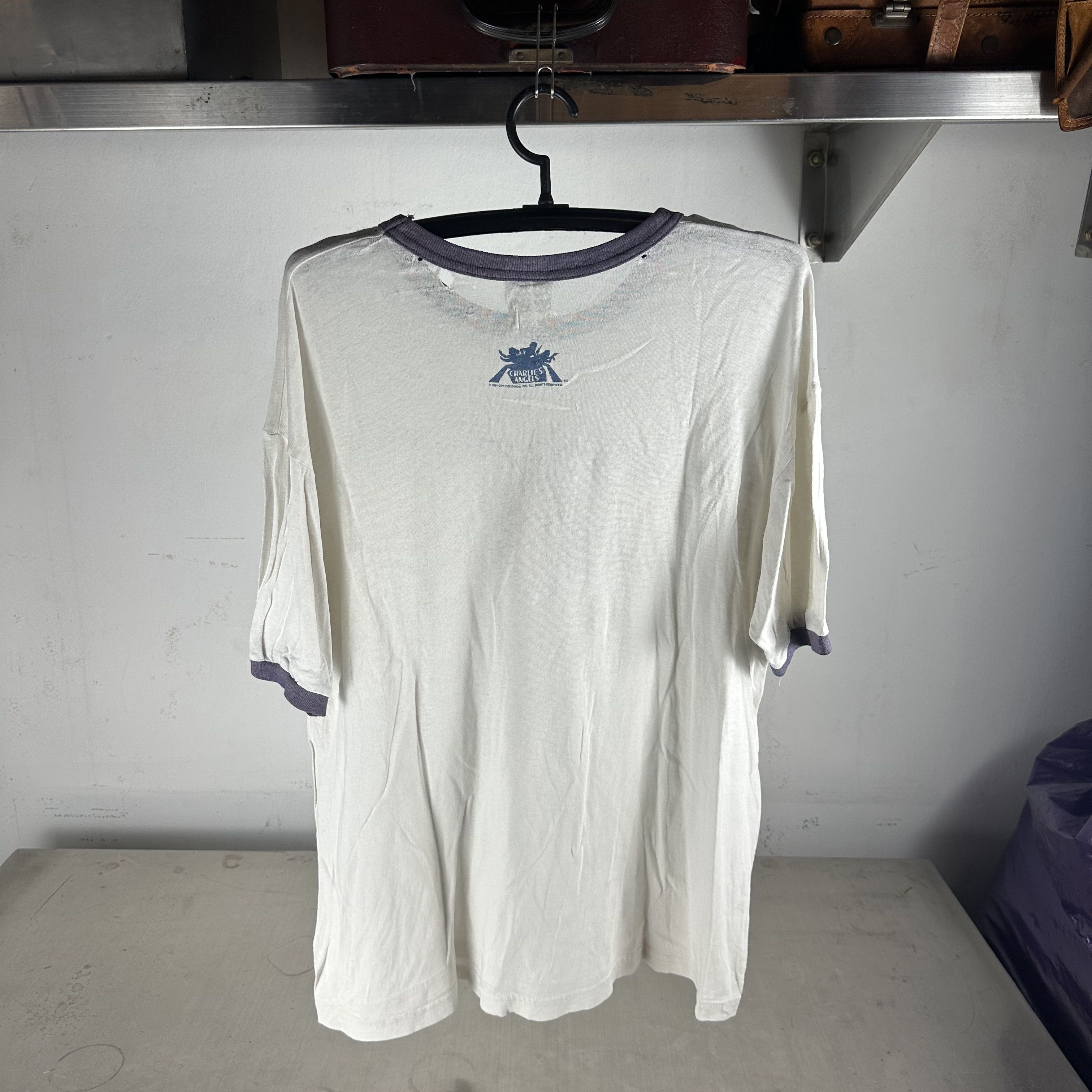 Vintage 1995 Charlie's Angels Movie Distressed Ringer T-Shirt Size US XL / EU 56 / 4 - 3 Thumbnail