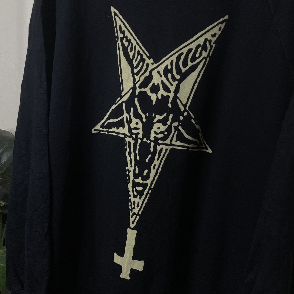 Actual Pain Actual Pain Black Baphomet Pentagram Occult Gothic Metal Size US XL / EU 56 / 4 - 2 Thumbnail